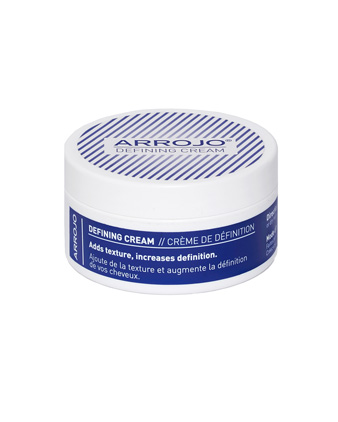 defining cream Adds texture, increases definition. With light to medium hold, Defining Cream is the perfect product for women and men who like to add soft control, matte definition, body and texture to their look. Flake free and supple, not stiff, it's great for anyone that wants to put visible sharpness into their style. Directions: Emulsify in palms. Work through damp or dry hair. Create your favorite shapes and styles.
