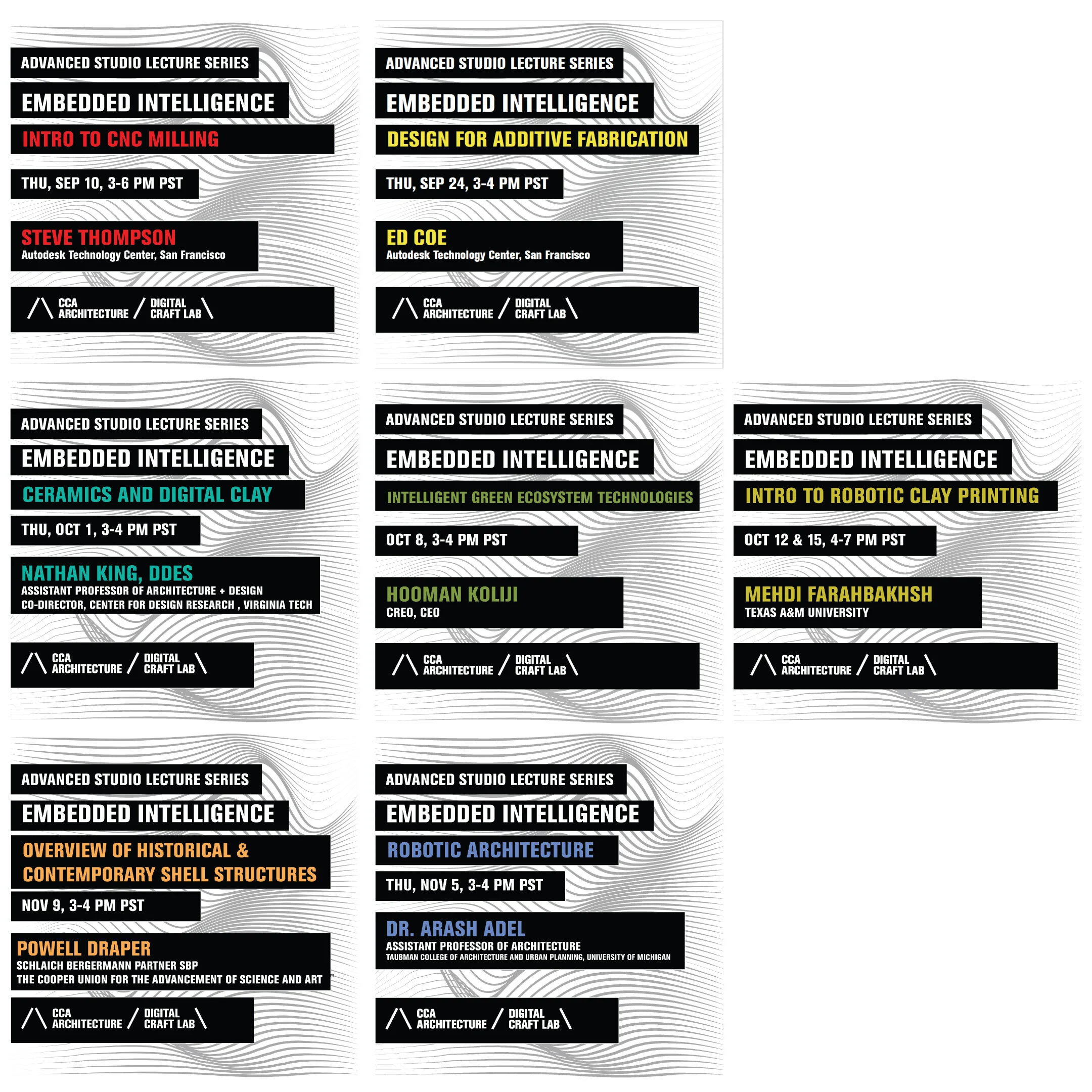 Advanced Studio Lecture Series: Embedded Intelligence 2020