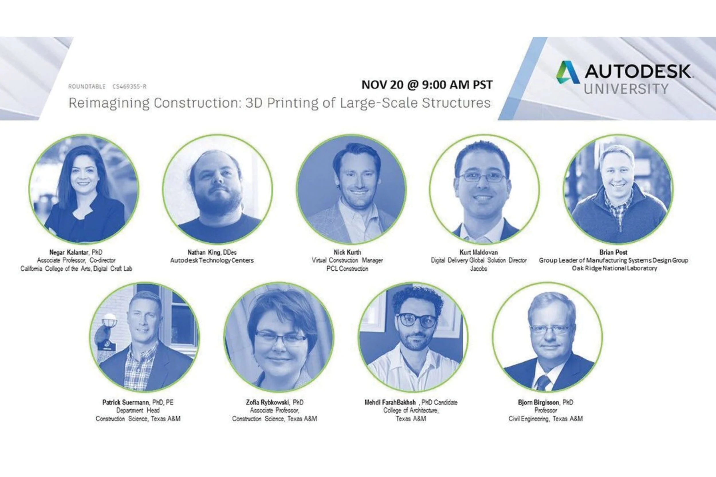 AUTODESK UNIVERSITY 2020: REIMAGINING CONSTRUCTION