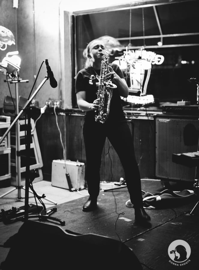 Anna of Joy on Fire, wailing on the sax and leaving it all on the stage. 