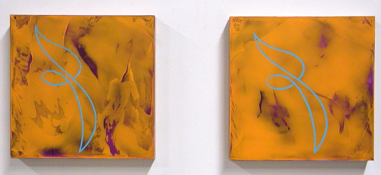 DOUBLE PORTION-either or-2007 acrylic+PVC panels 11 x 11 in. ea panel.JPG