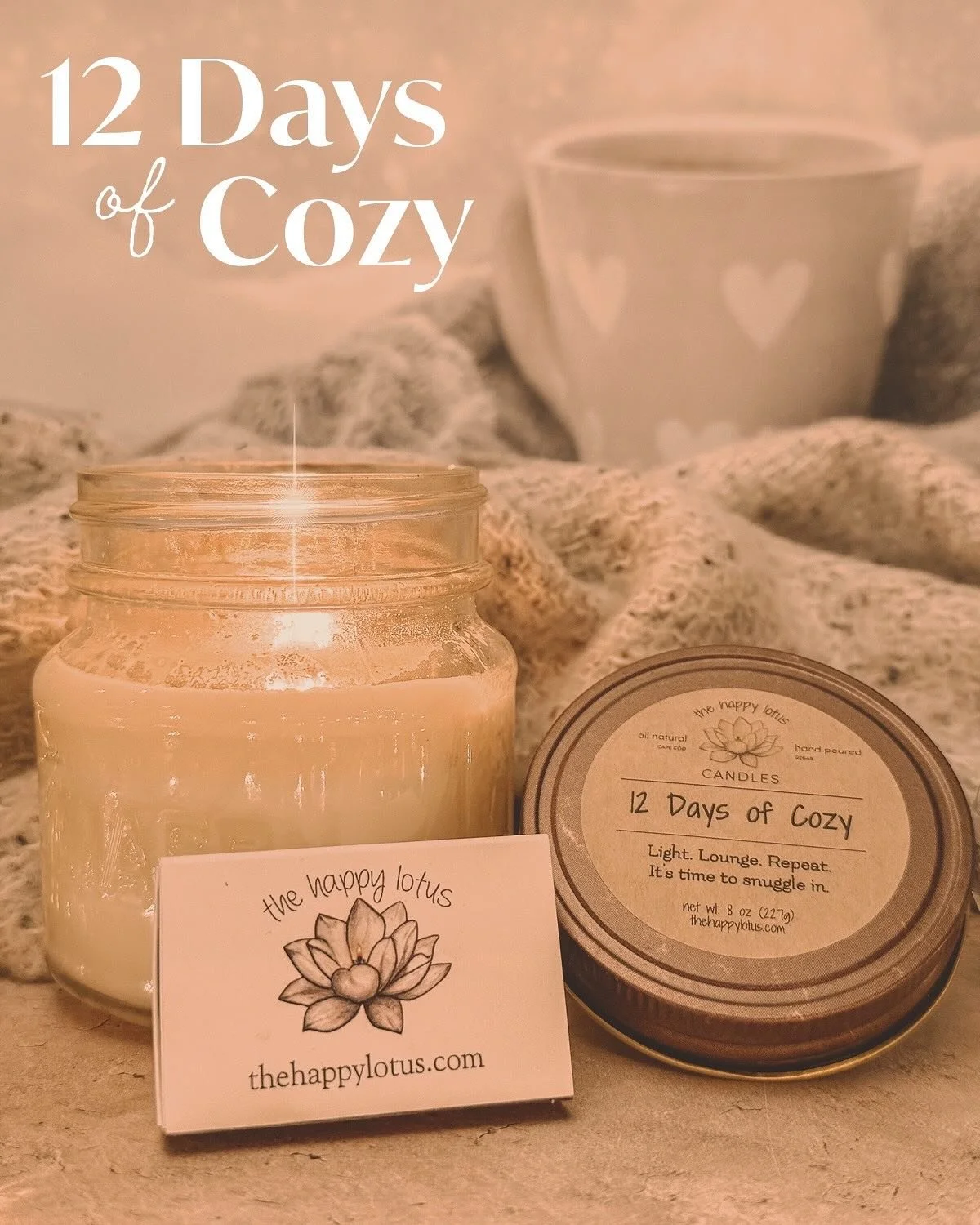 🕯️ The 𝟭𝟮 𝗗𝗮𝘆𝘀 𝗼𝗳 𝗖𝗼𝘇𝘆 is starting next Friday. Eeeeeeeeeek!!!!⁣
⁣
😃 I am 𝙨𝙤 nervous/excited/happy/scared/worried/ecstatic over this years 12 Days. This is my second year doing this &amp; while a lot of work goes into it, I love seein