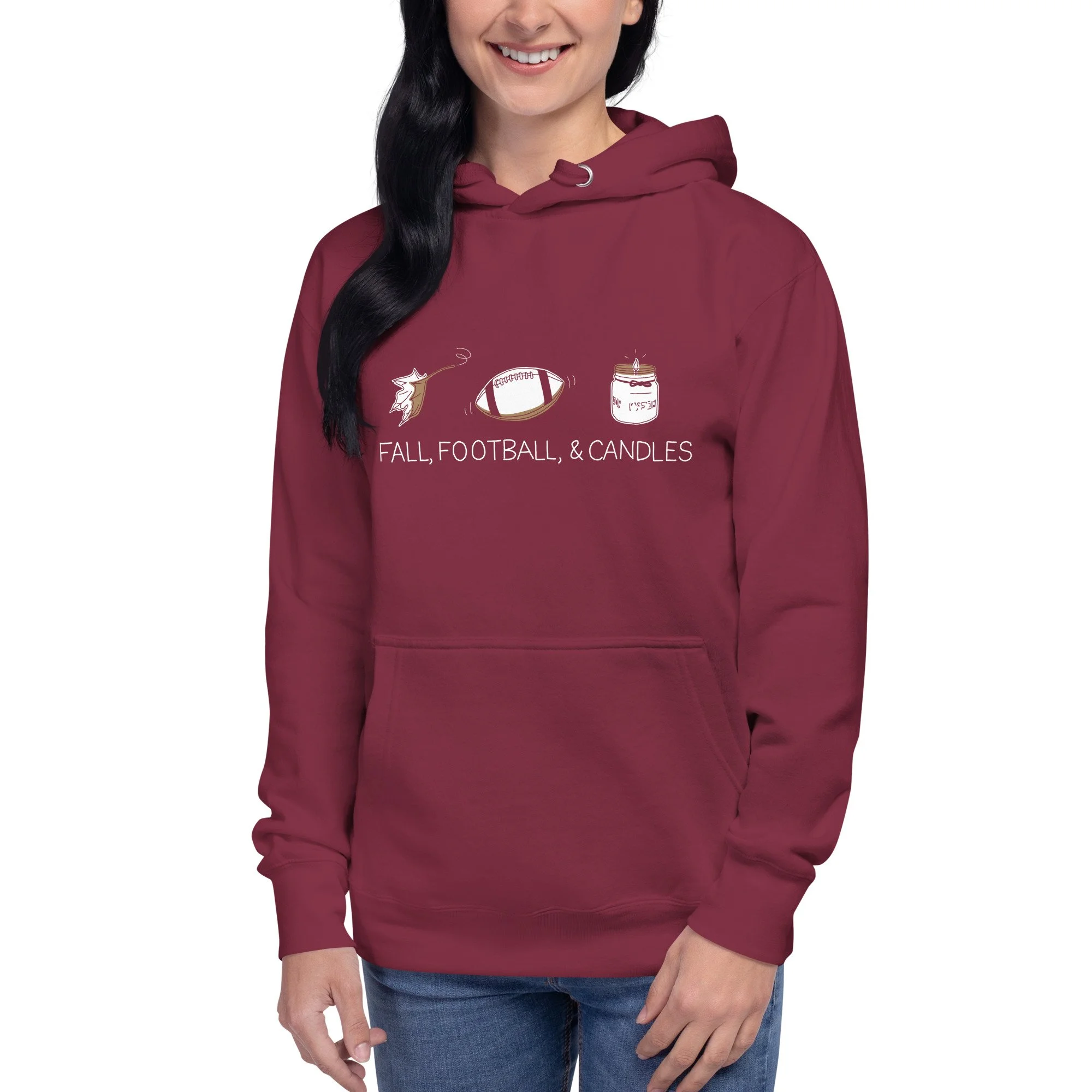 Fall, Football, & Candles Hoodie | Dark Colors