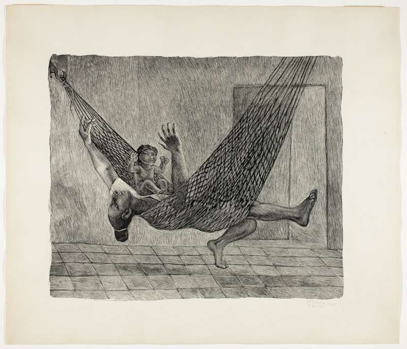 Alfredo Zalce. In the Hammock, from Estampas de Yucatán, 1946.