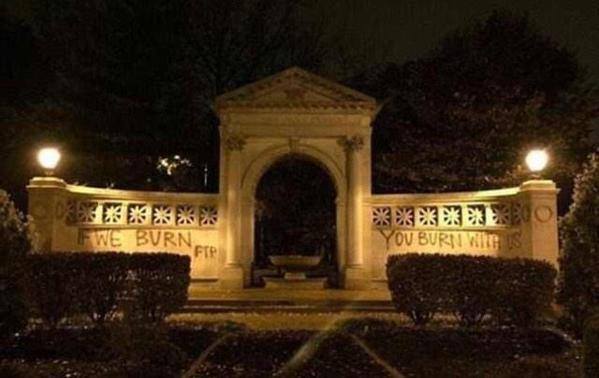 Graffiti referencing Mockingjay in St. Louis