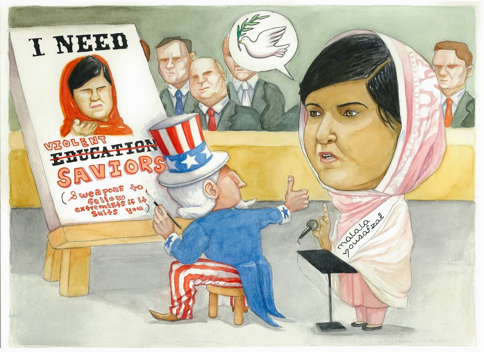 Melanie West's take on the US media portrayal of Malala Yousafzai