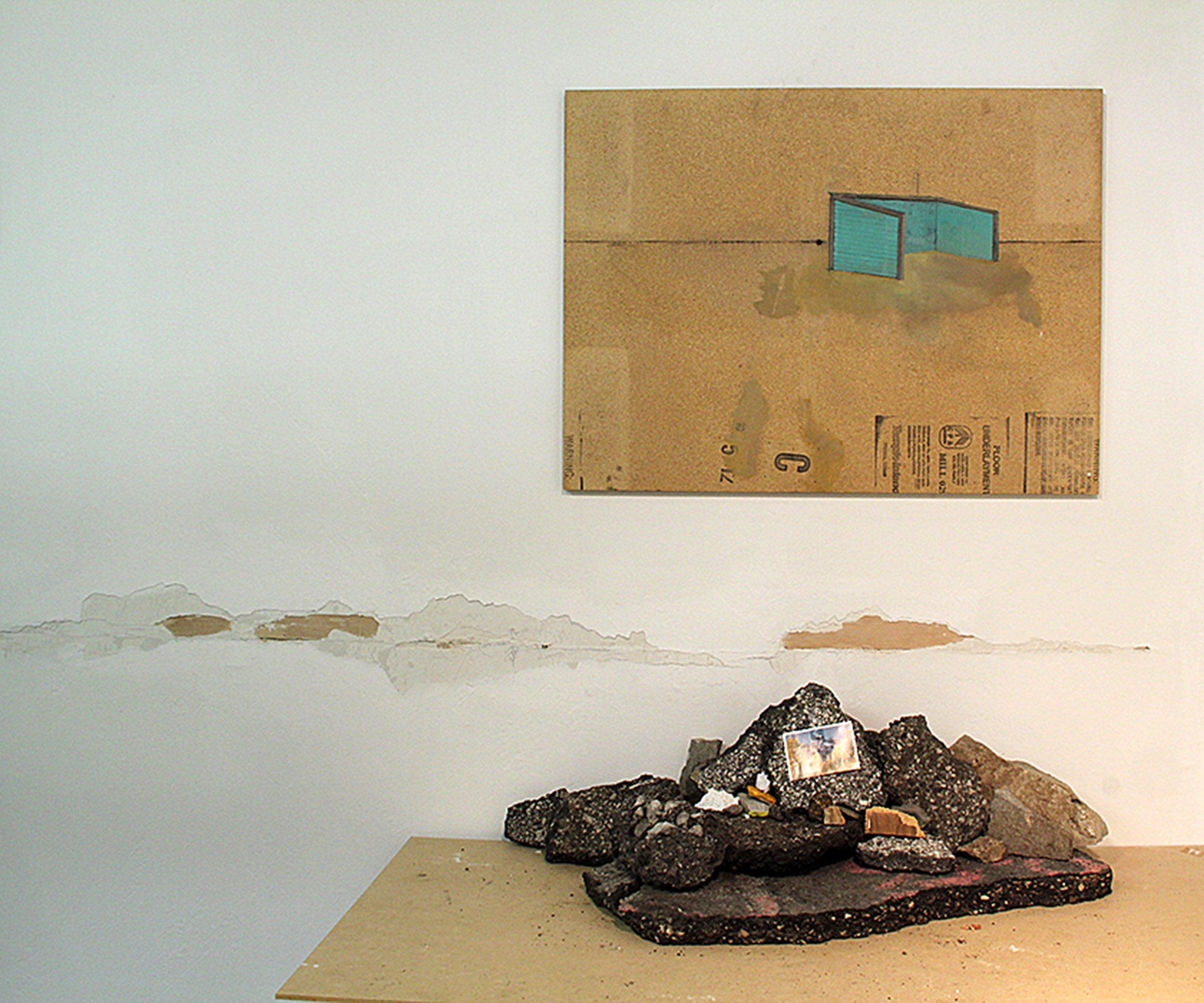  Danica Radoshevich, "Corral Asphalt," painting and installation (2015)
