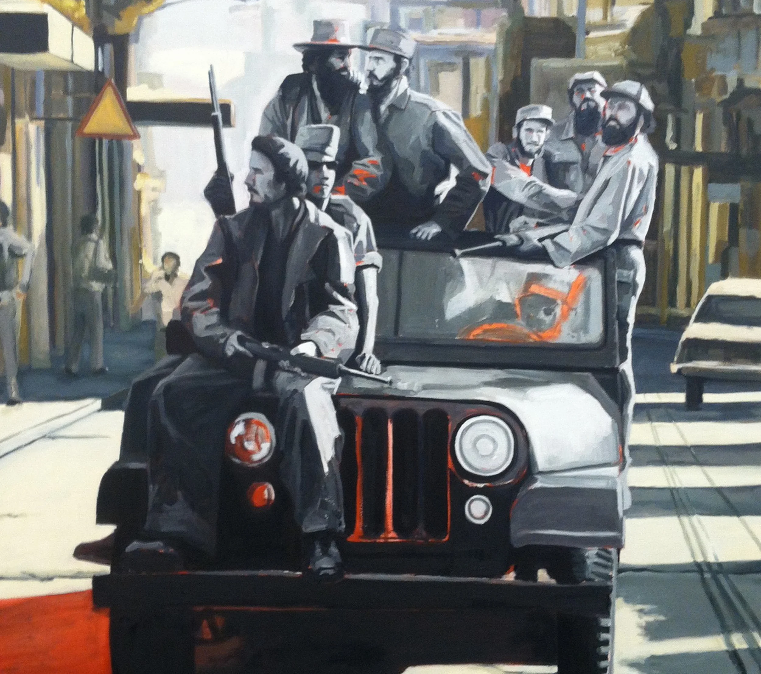 Ian Matchett, "Vencedores," oil on canvas (detail)