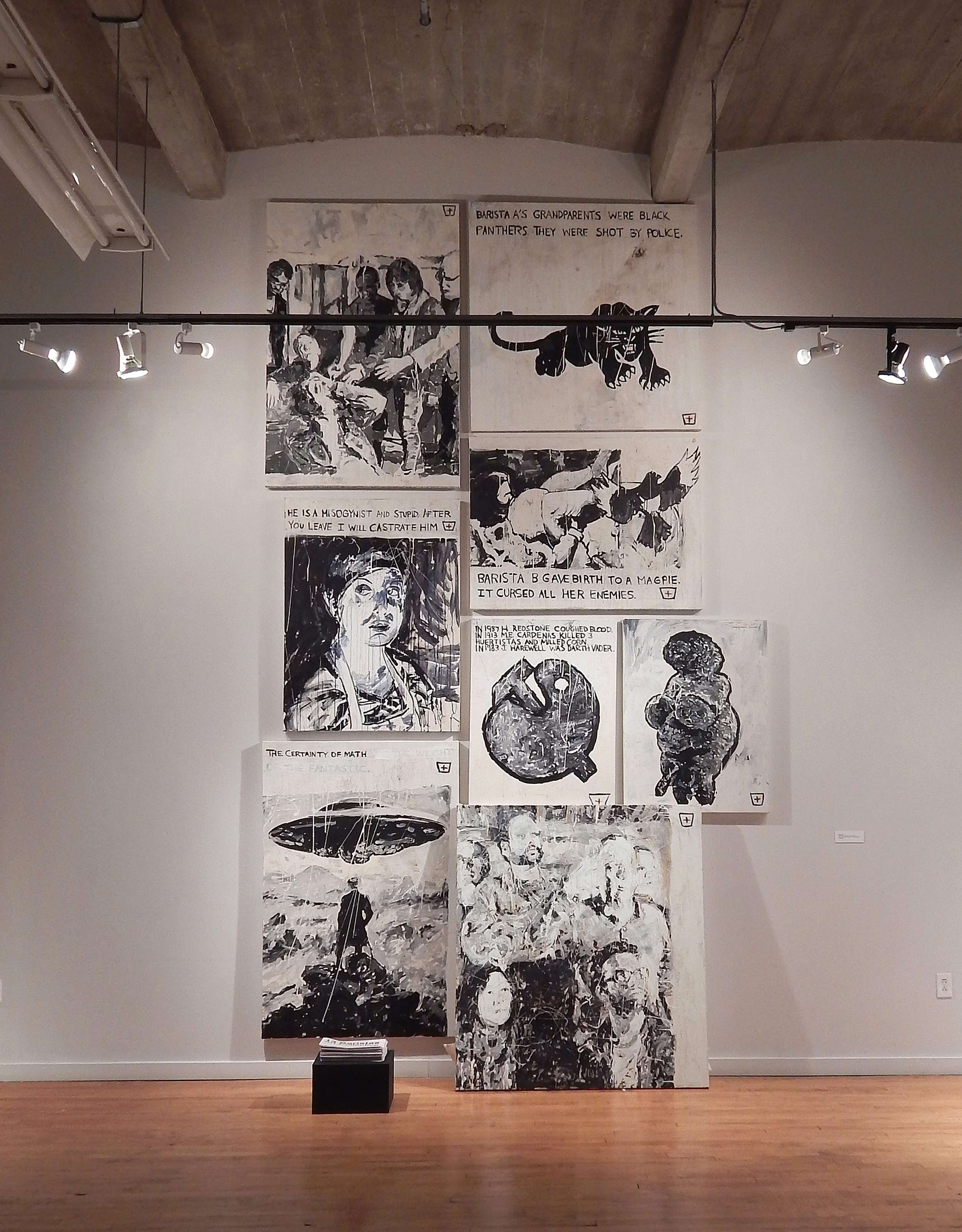 Adam Turl, "13 Baristas Art Collective (Salon Version)," Des Lee Gallery (2015)