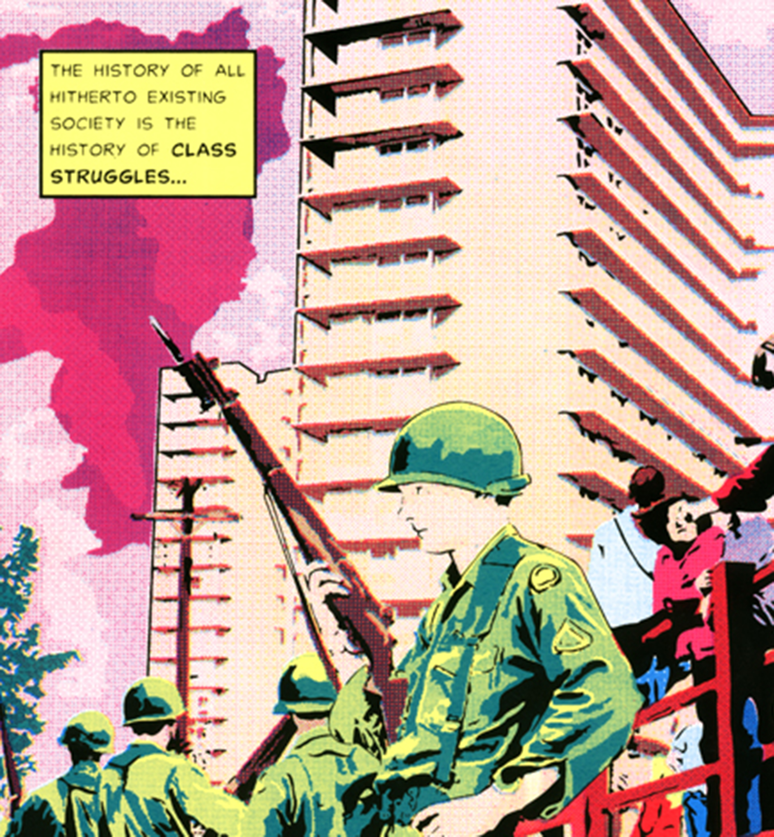 Craig Ross, "Poverty of Student Life" screen print (detail) (2012)