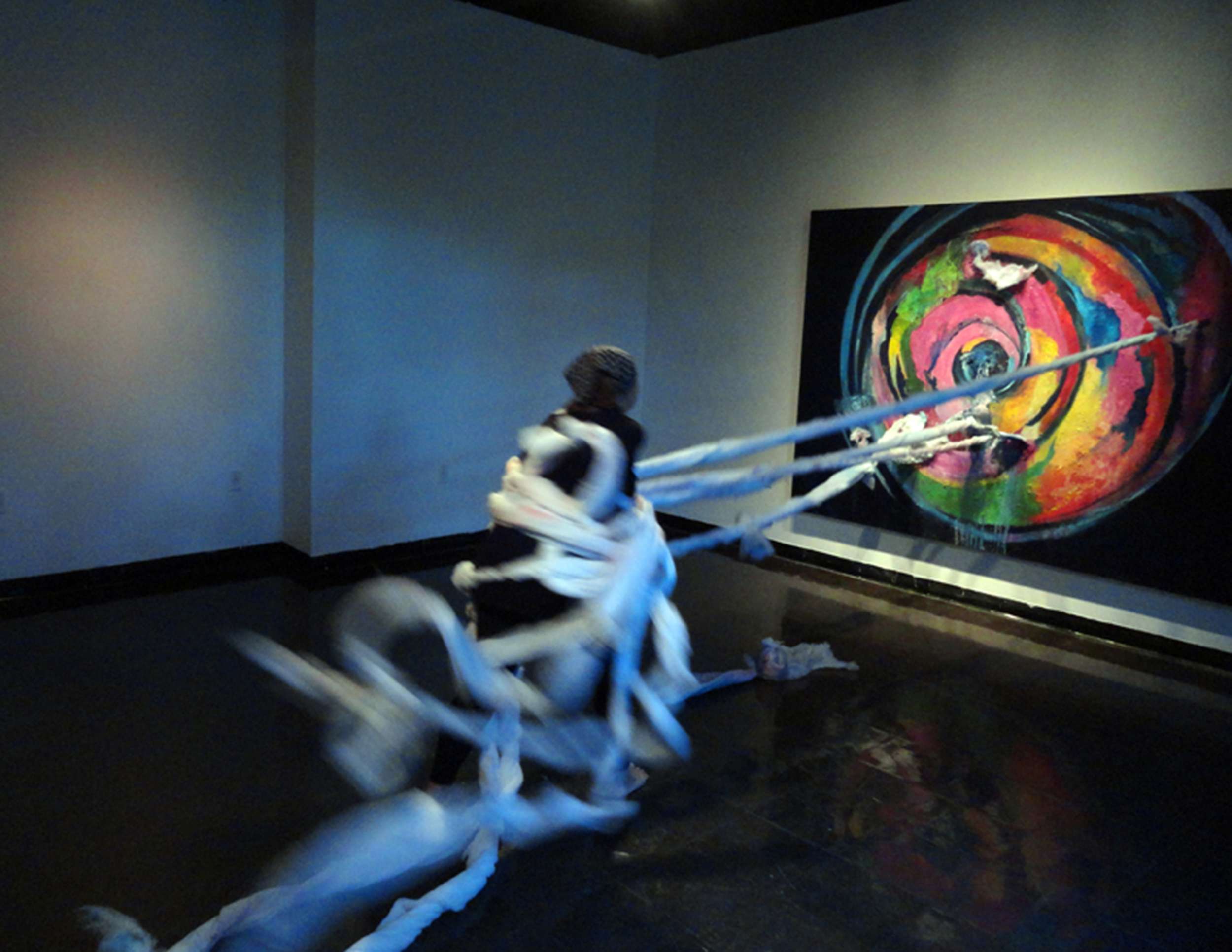 Anna Maria Tucker, "Maelstrom Incident," painting, performance and installation (2012)