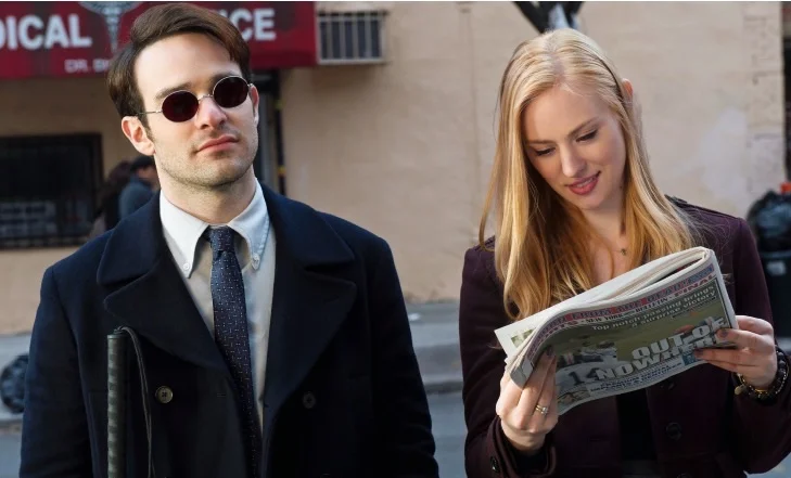 Matt Murdock (Charlie Cox) and Karen Page (Debora Ann Woll)