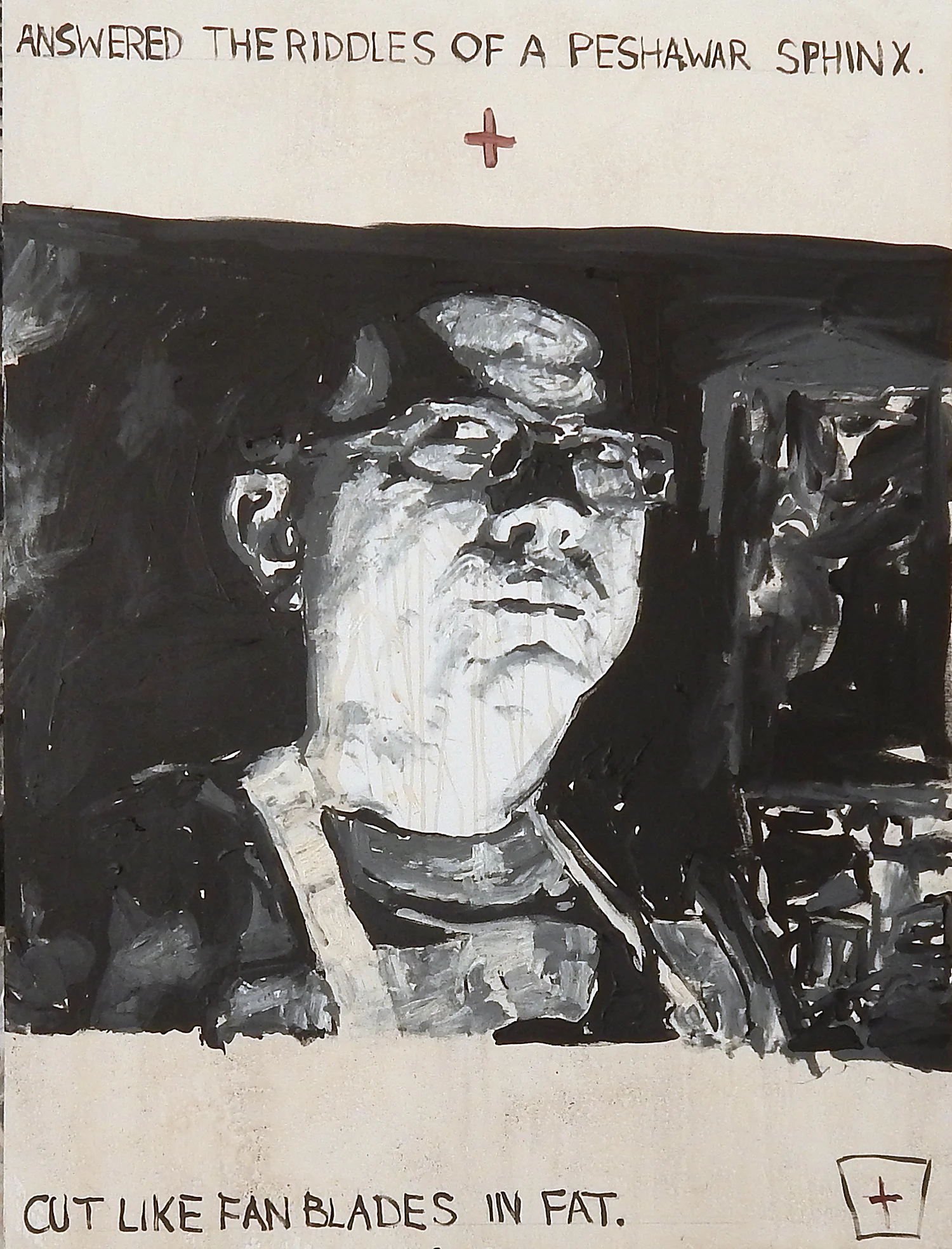 "Cannon Song III" acrylic, coffee and mixed media on canvas.