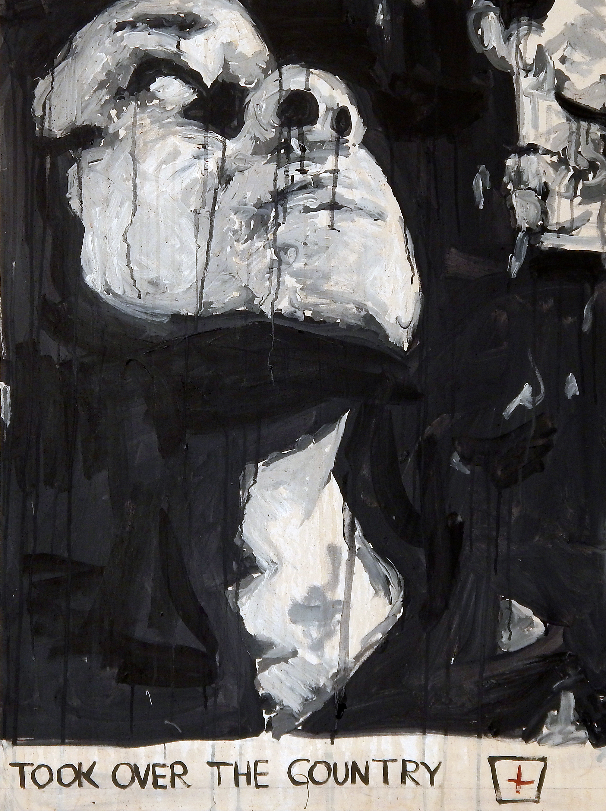 "New Jerusalem Part II" acrylic, coffee and mixed media on canvas.
