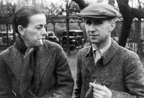Helene Weigel and Brecht in 1938