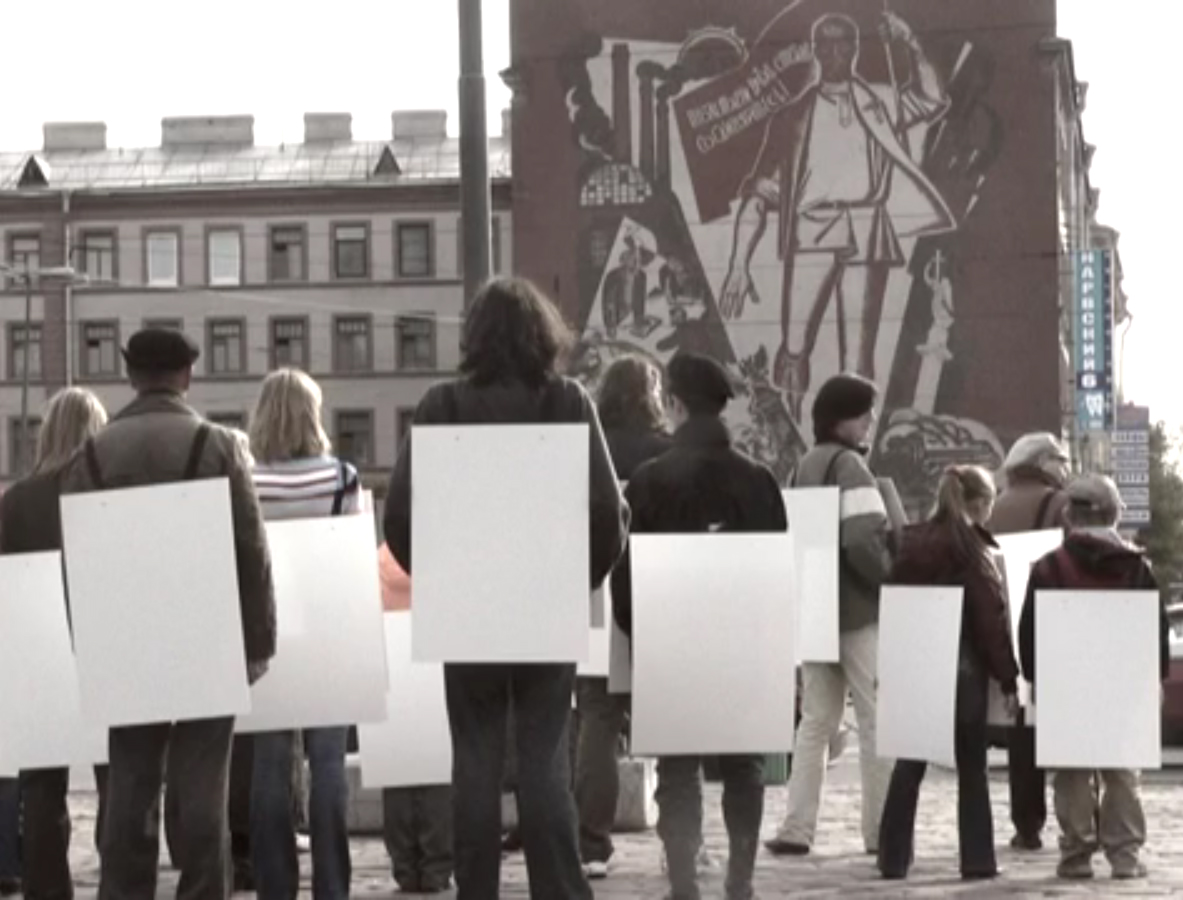 Chto delat? (Tsaplya, Oleynikov and Vilensky), Angry Sandwichpeople or In Praise of Dialectics, 2005, video, 8min 5 sec, stills.
