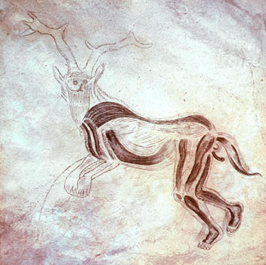“The Sorcerer,” cave painting from France, circa 12,000 BCE