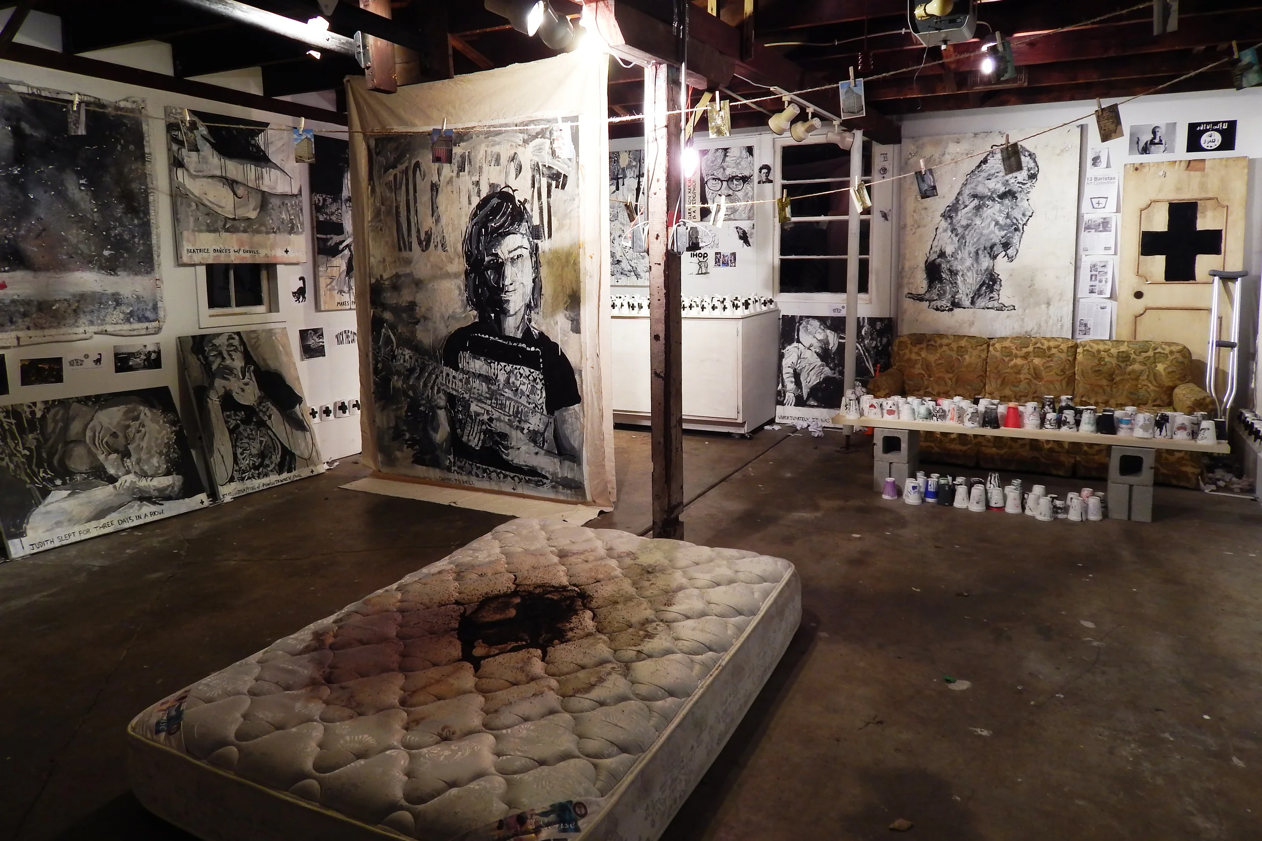 "Kick the Cat." installation view, Project 1612, Peoria, Illinois