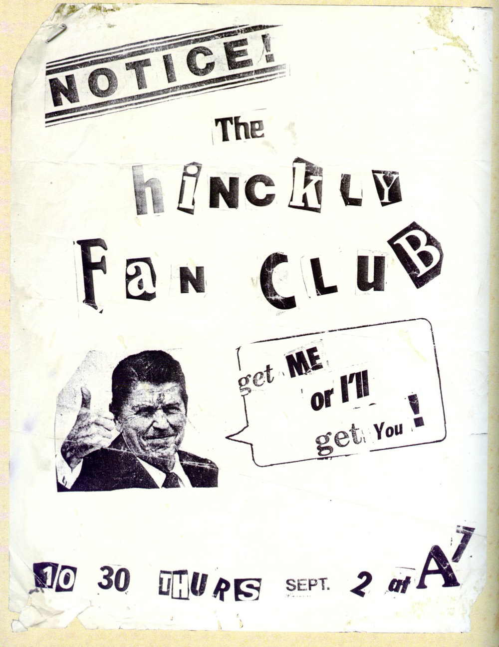 The HInckly Fan Club, aka Cause for Alaram