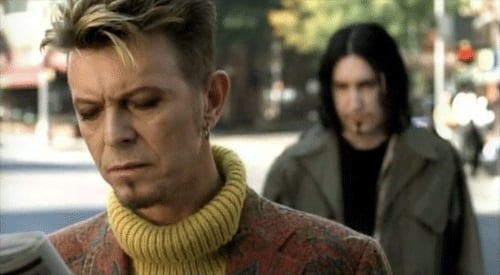 Bowie and Trent Reznor in the video of "I'm Afraid of Americans"