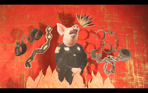 Kelly Gallagher, Pen Up the Pigs (2014), video still