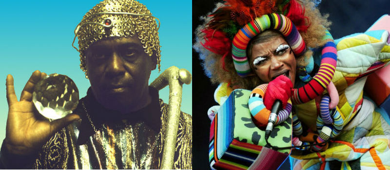 Left: Sun Ra, Right: Ebony Bones