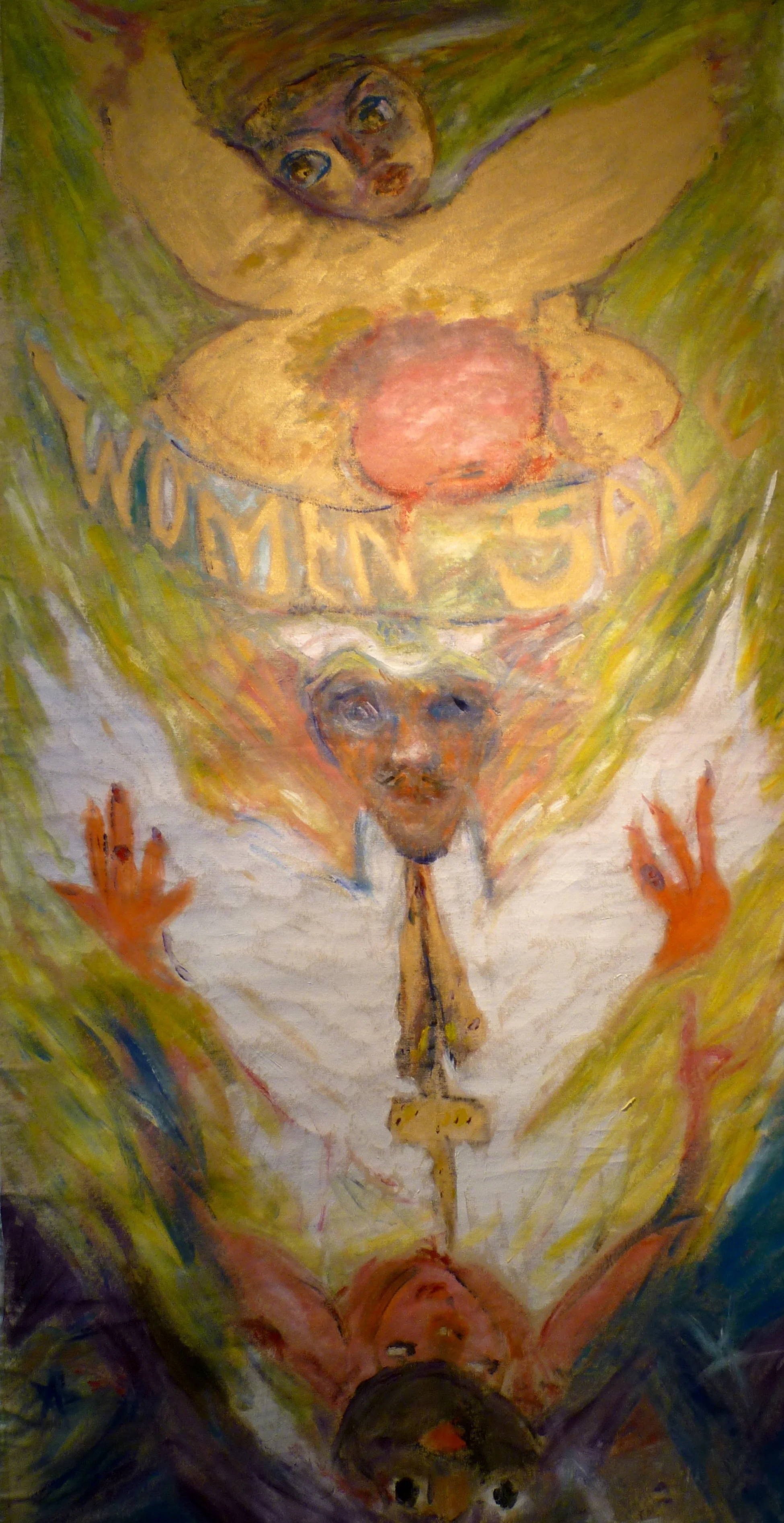 Prostitution of Women - Degradation of Women , oil 1995 3'x6'