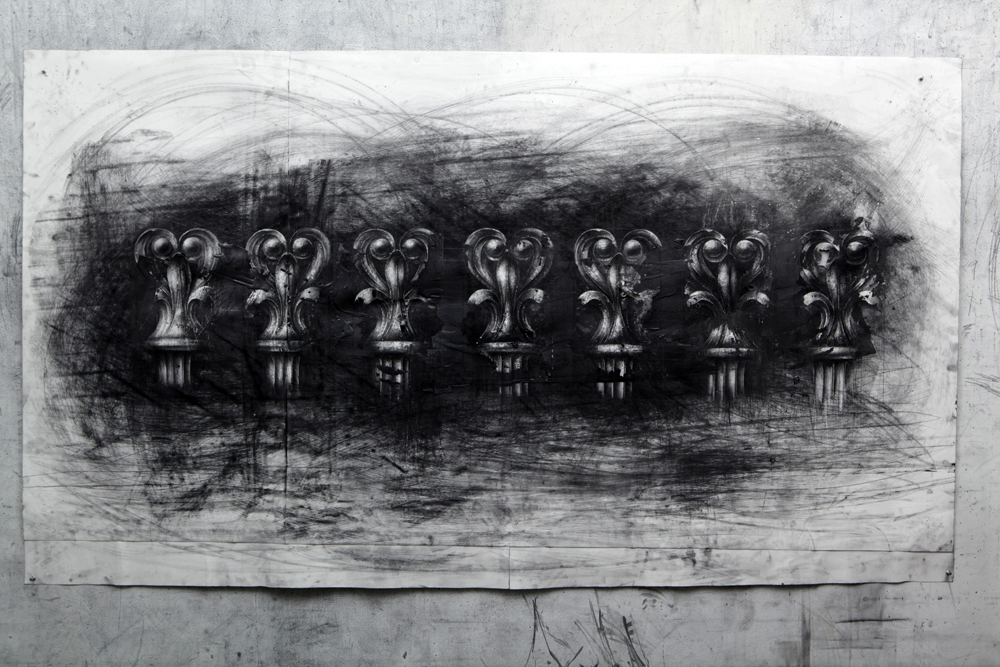 Ritz-Carlton Study , Mixed-Media on Paper 48’’x84’’ 2014.
