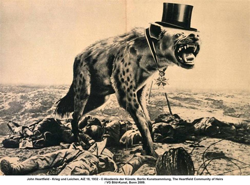John Heartfield, War and Corpses (1932).