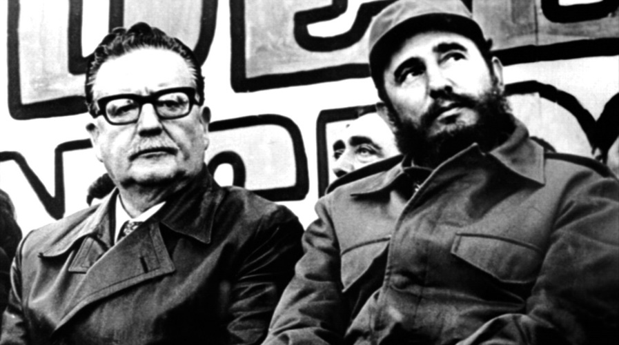Fidel Castro with Chilean President Salvador Allende
