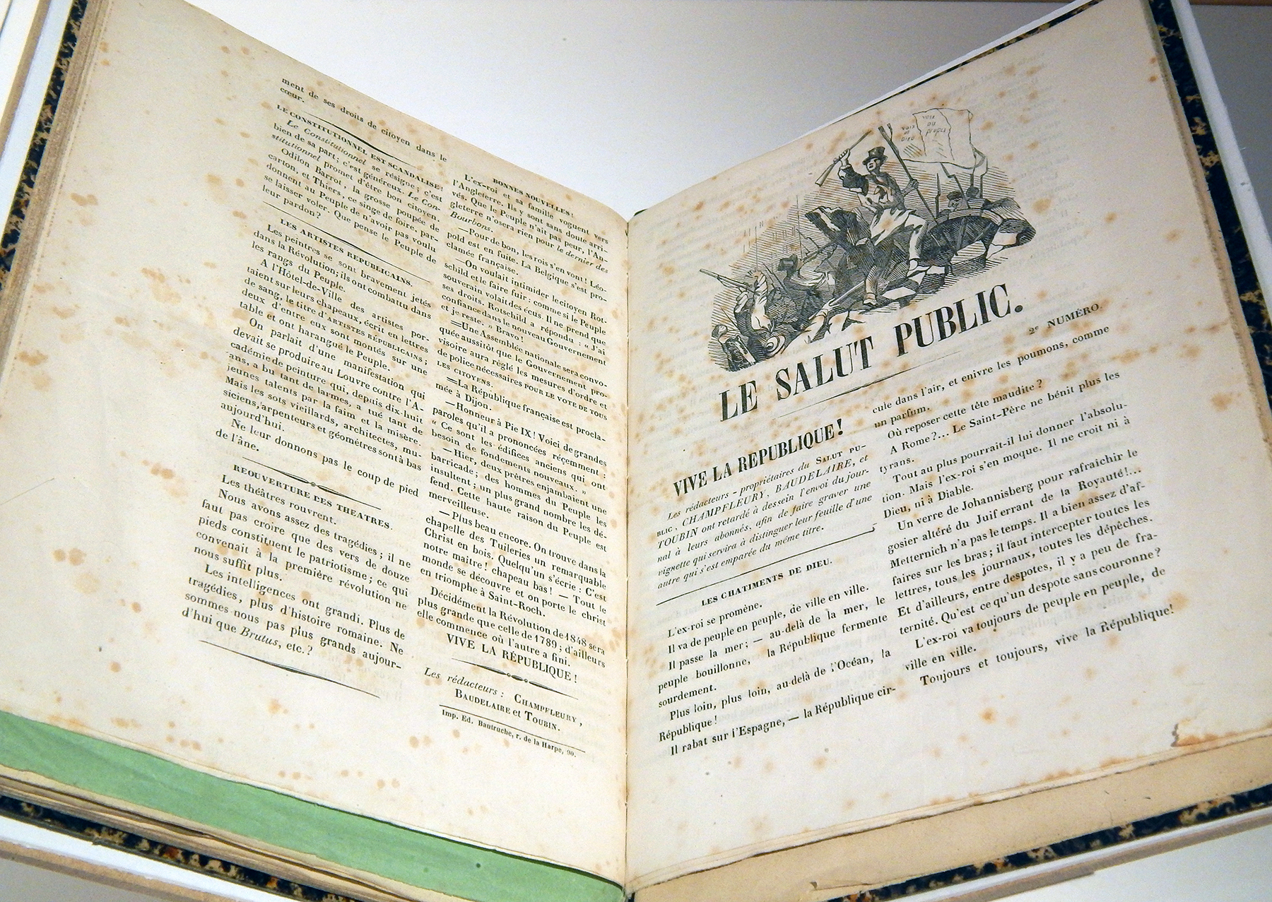 Charles Baudelaire, Gustave Croubet, Champpleury, Charles Toubin, Le Salut public , n. 2 (1848