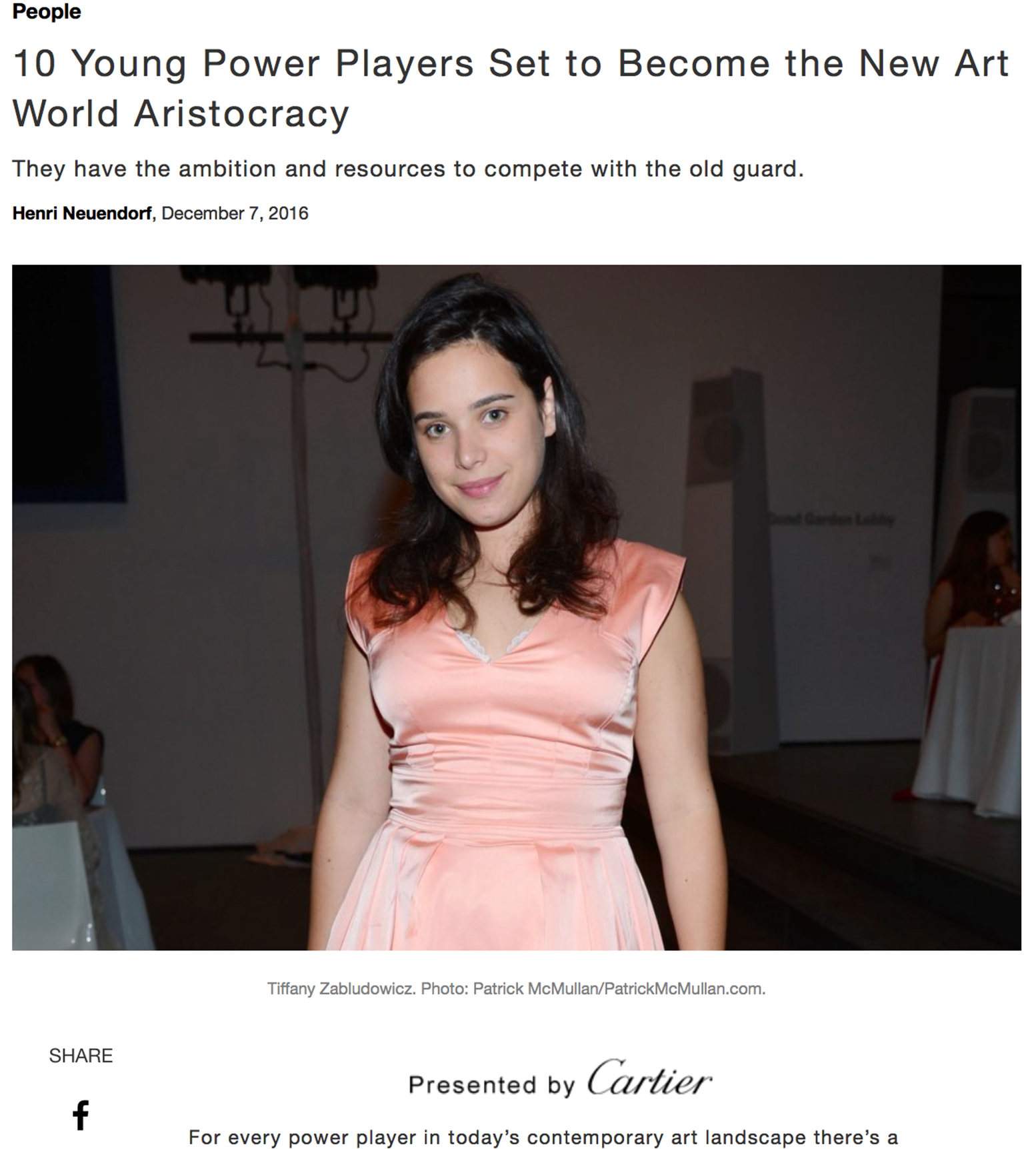 Artnet on the "New Art World Aristocracy."