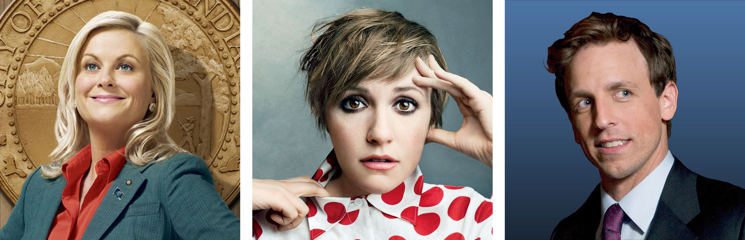 "Leslie Knope," Lena Dunham and Seth Meyers
