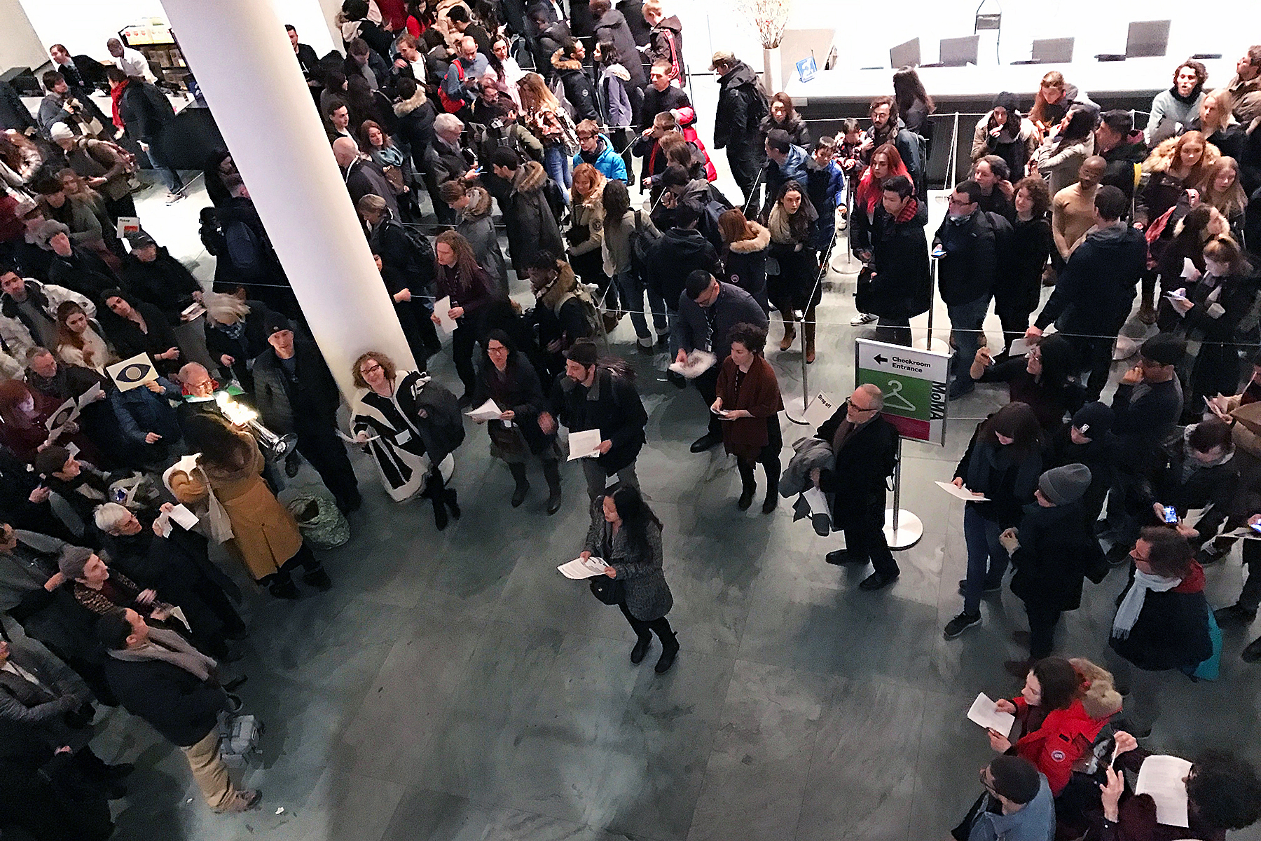 February 17 protest at MoMA (photo: Adam Turl)