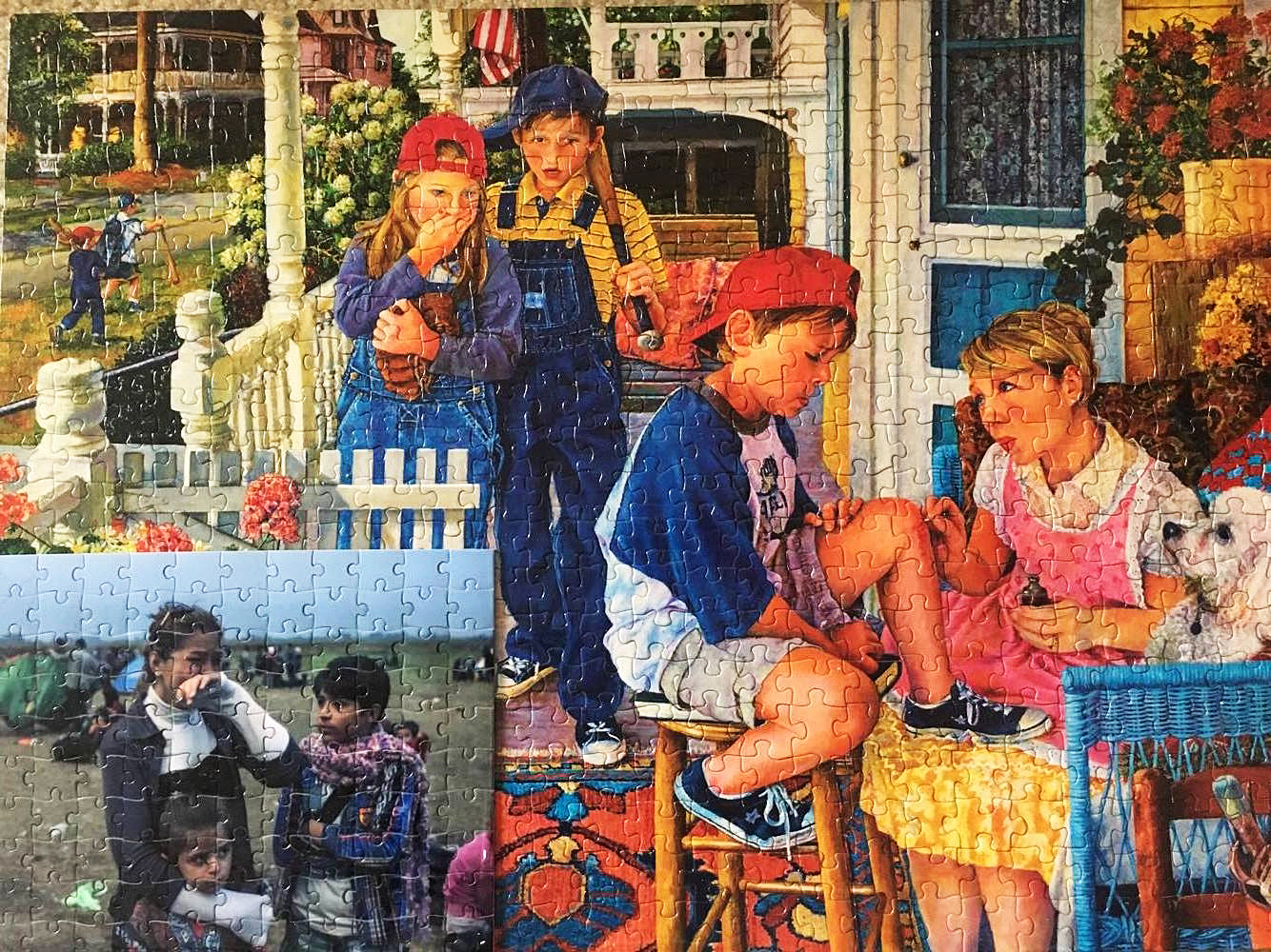 Mommie Makes it Better , puzzles, manipulated internet photograph (Shirin Rastin, 2017)