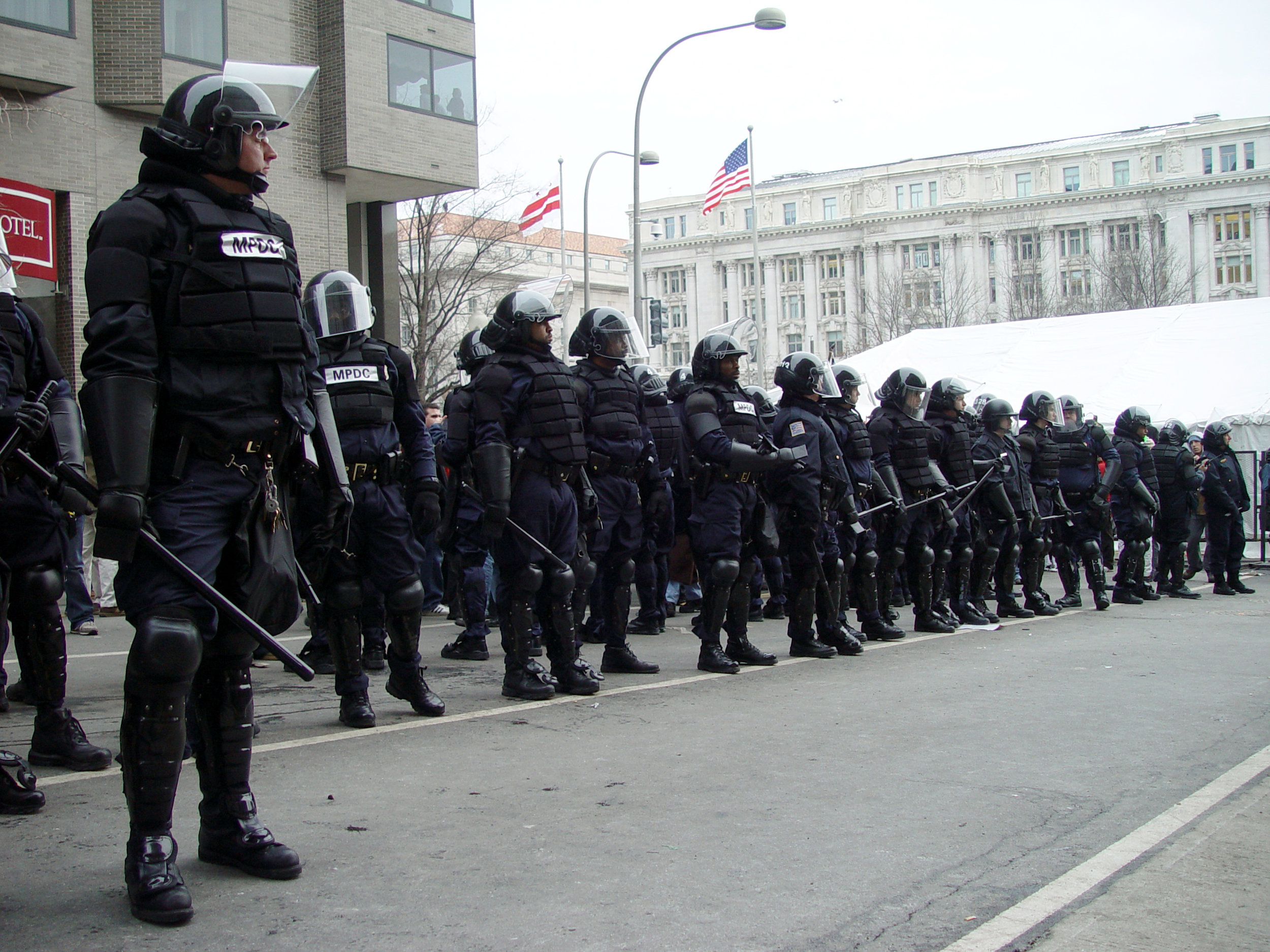The riot squad is restless...