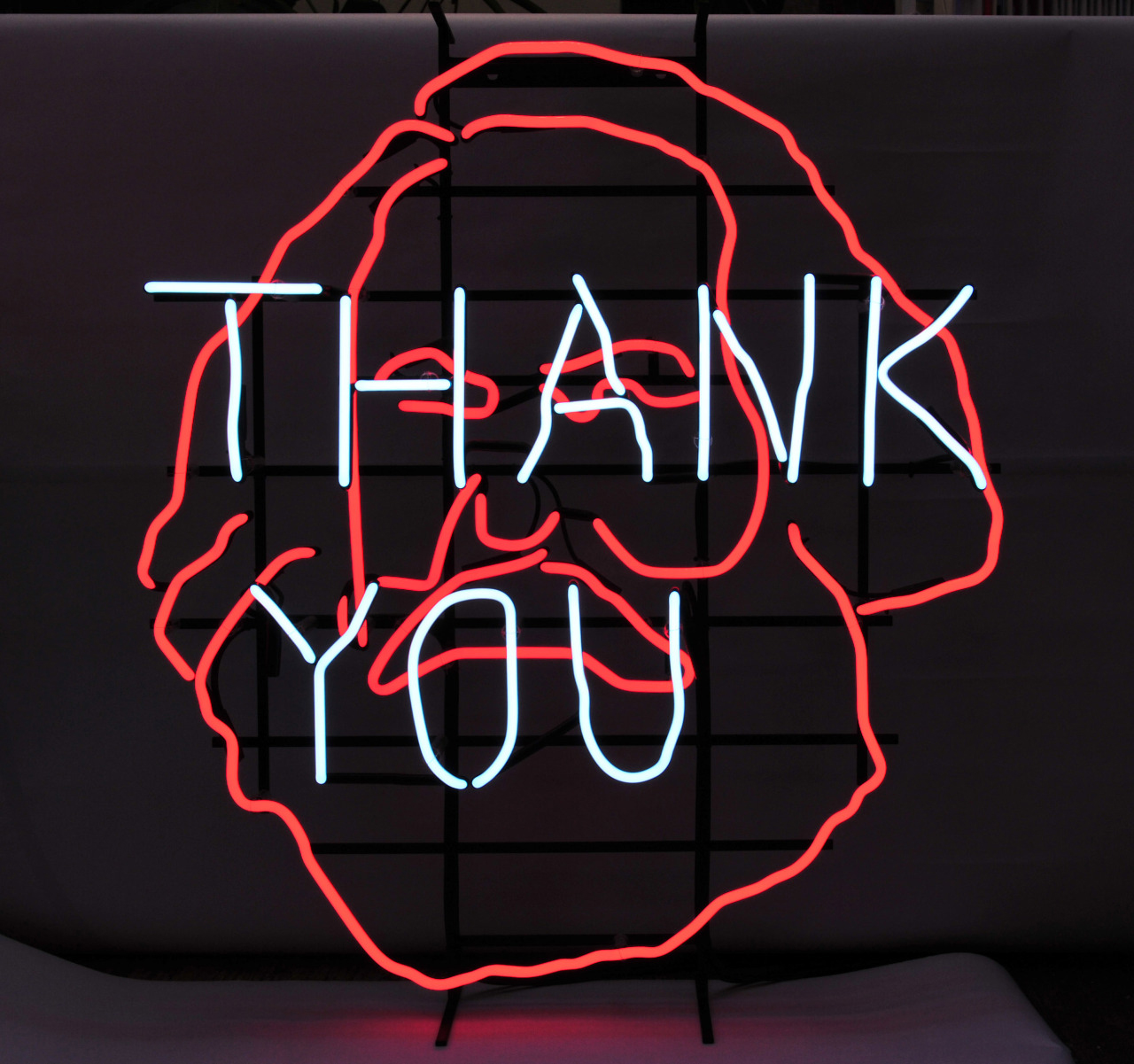 Claire Fontaine (Italy/UK > Sicily), Untitled (Thank You) , 2005, Neon, 33 x 38 x 6.75 inches 
