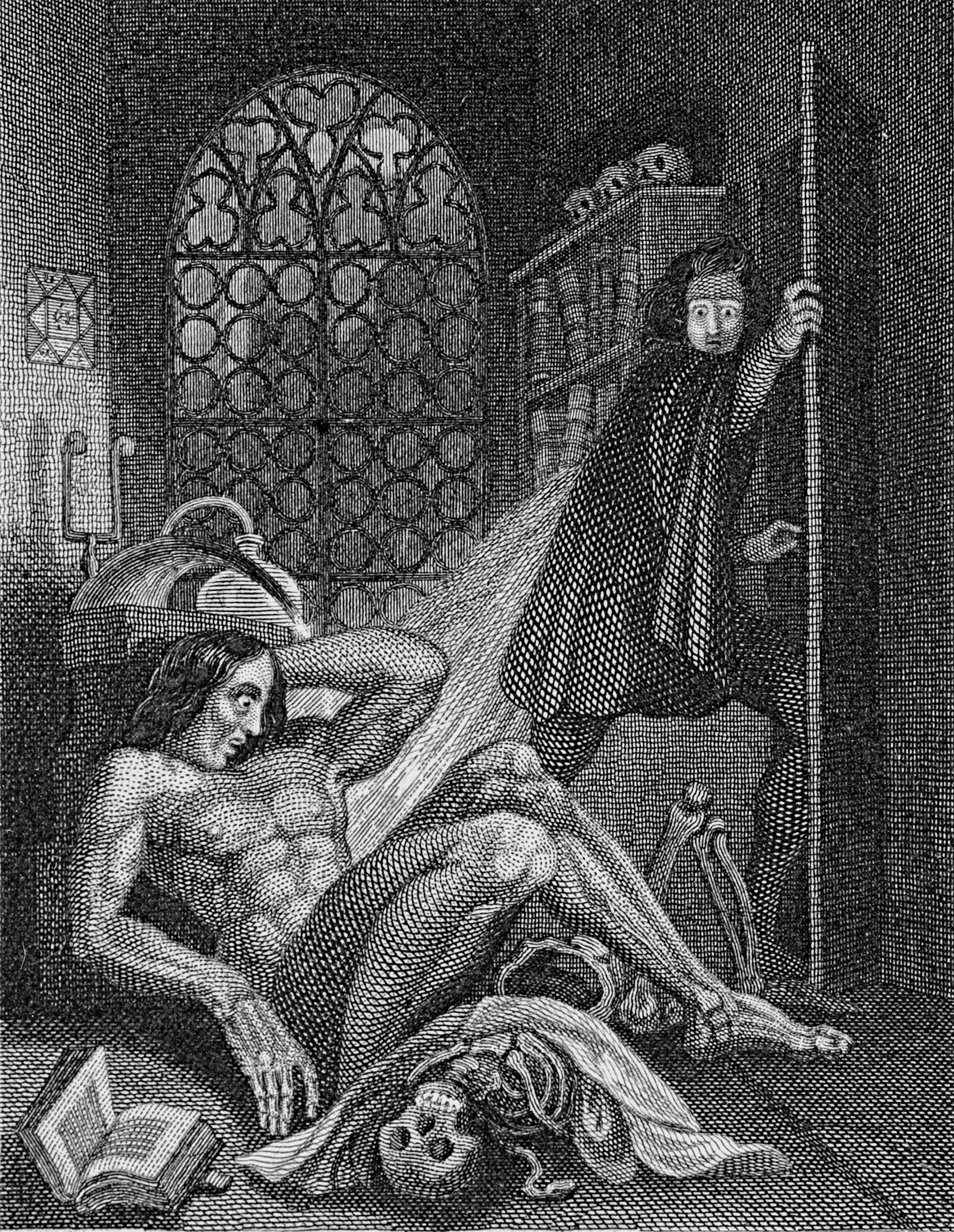 Frontis image for Frankenstein, or the Modern Prometheus (Revised Edition, 1831)