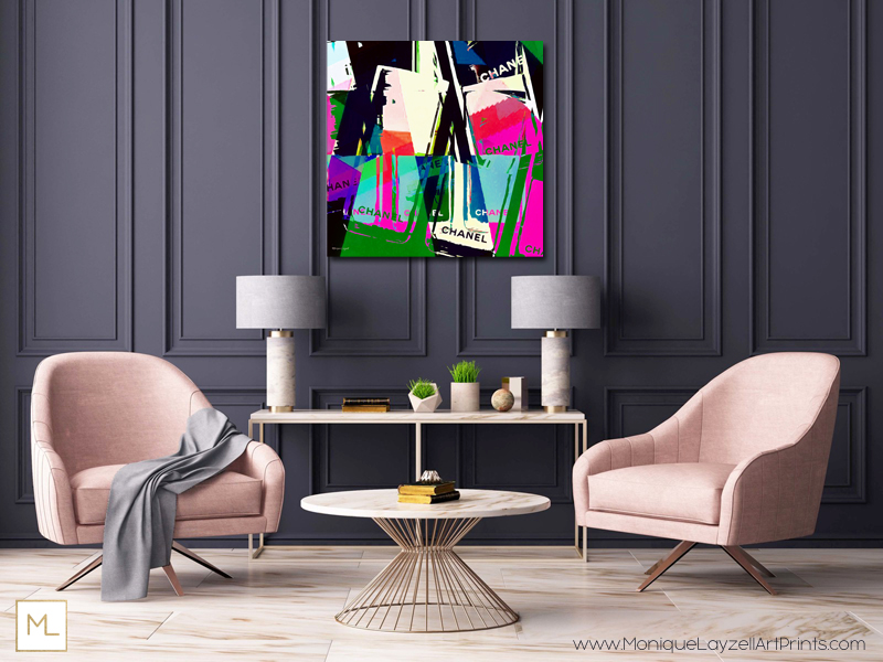 blue wall display chanel pop art monique layzell©.jpg