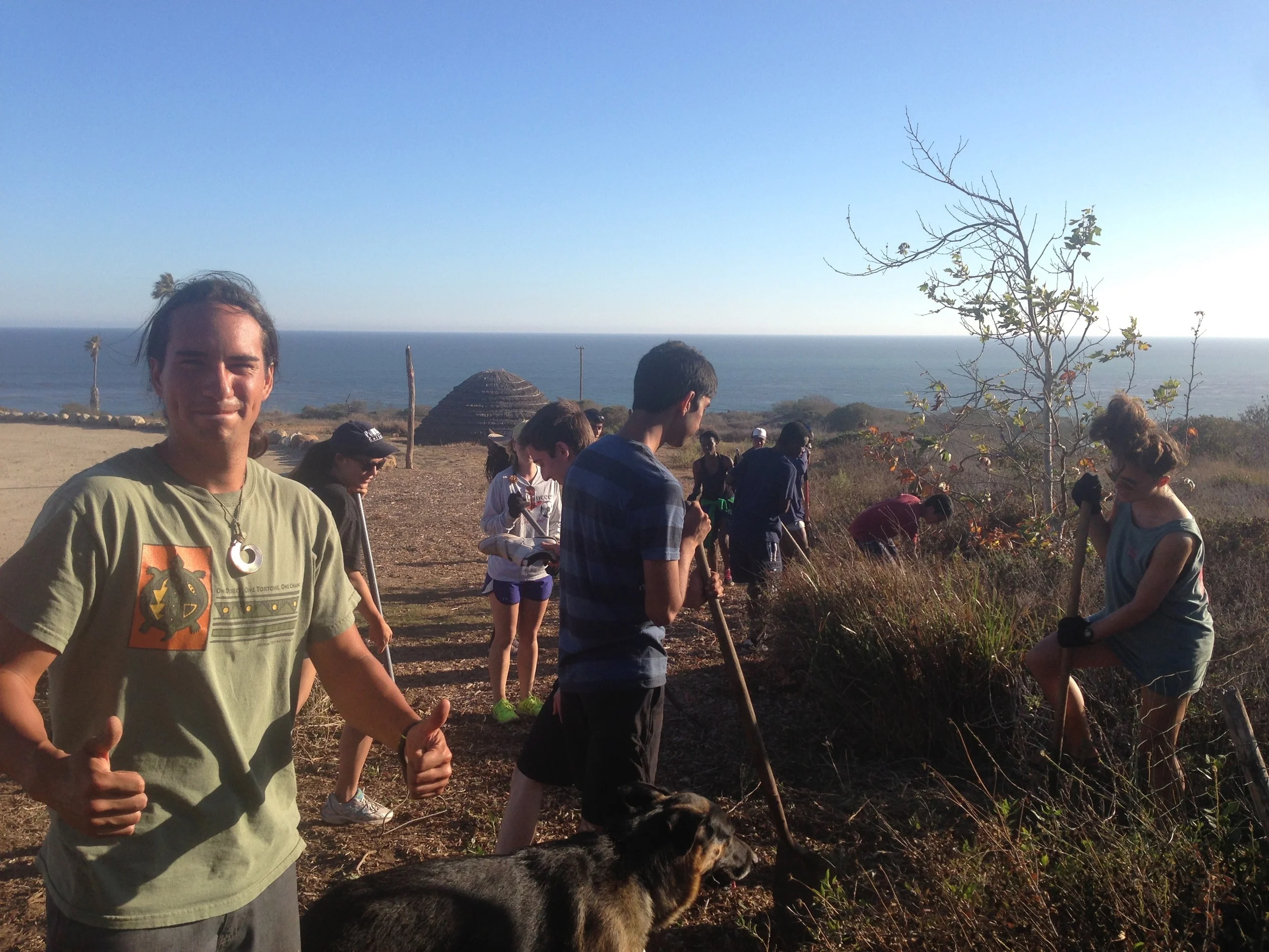 International University Students learn of the importance of native plant restoration work by volunteering with Nicholas Hummingbird, Native Plant Specialist.