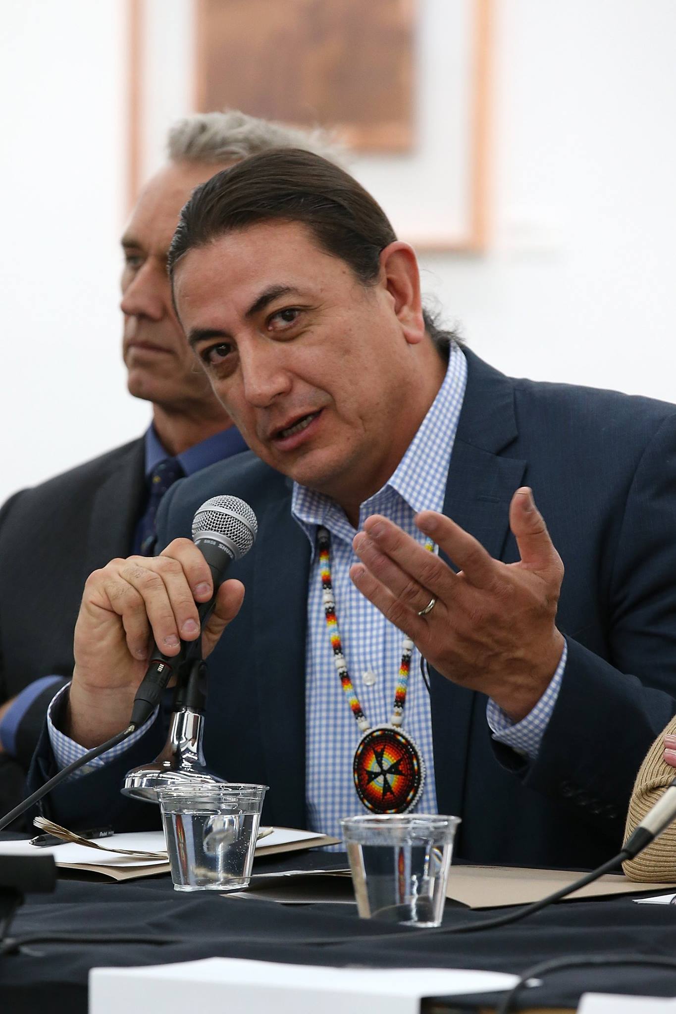 Photo Credit: Depart Foundation On December 15, 2016, North Dakota's Standing Rock Sioux Chairman, Dave Archambault II, met with Los Angeles areas Native American Leaders, Elders and Native led nonprofits for a welcome ceremony and private meeting hosted by the Depart Foundation ( https://www.facebook.com/depart.foundation/ ) in West Hollywood. The private meeting commenced with Mati Waiya (Wishtoyo Chumash Foundation Founder and Ceremonial Elder) placing a circle of tobacco with an abalone shell and sage bundles in the center of a circle to ground all participants in ceremony and a prayer given by Tongva Elder, Julia Bogany. All in attendance welcomed the Chairman with traditional and other gifts and words expressing solidarity and gratitude for the Standing Rock Sioux Tribe's leadership in providing the example of protesting in peace and prayer to protect their traditional land and water from the Dakota Access Pipeline in the face of a militarized police force. http://www.npr.org/sections/codeswitch/2016/11/22/502068751/the-standing-rock-resistance-is-unprecedented-it-s-also-centuries-old . A discussion regarding the fact that "Standing Rock is Everywhere" layed the groundwork to speak about local "standing rock" issues and a comparission of different laws used to help protect Native American cultural resources, water, sacred sites, and treaty rights and the complexity of working with Federal Agencies. Chairman Archambault expressed that he was very grateful for the overwhelming support and would be happy to reciprocate support in local efforts. The two hour meeting ended with a prayer given by Tongva Elder, Gloria Arellanes. The Chairman went on to prepare for a first time public conversation in Los Angeles on a speakers panel with Robert Kennedy, Jr., Jane Fonda, Bruce Kapson, moderator Jon Christensen and special guest speaker, LaDonna Brave Bull Allard.The panel spoke to the current status of legal and on the ground efforts being made to stop the Dakota Access Pipeline from being completed and the fact that, even with, the December 5th announcement that the Army Corp of Engineers would not permit the Energy Transfer Partners to proceed with the Dakota Access Pipeline, the battle was not over. The Chairman had previously announced, "I know this is a victory for this one DAPL battle, but we have not won the DAPL war. There will be more battles ahead and we will contine to strategize and win. The camp has brought us this far -- now it is time we pivot to the next phase of this struggle. That will be lead on different fronts like in court, with the new Administration, with Congress, and with investors." ( standingrock.org and sacredstonecamp.org ). The Chairman shared how unexpected it was that the "camp" would grow to include literally hundreds of Tribes, and thousands of people; Native and Non-Native Folks, Environmentalist, Celebrity Activists, Veterans, supporters from all over the world, young and old. This movement is a profoundly important example and reminder of, as LaDonna says, "learning to live with the Earth again." Chairman Archambault, shared, that he didn't want people to come here (the camp) to die. We want our young warriors to live. To be good fathers, parents. Robert Kennedy, Jr. untangled the legal issues and put it into plain terms for all to understand. Jane Fonda strongly encouraged people to divest from the financial institutions that are backing the DAPL project ( defunddapl.org ). She's currently organizing to do just that. For her Birthday on December 21st - the Day of the Winter Solstice Jane will remove her money from a LA area Wells Fargo Bank in efforts to encourage others to follow suit. To Donate to the NODAPL effort directly to the Standing Rock Sioux Tribe Go To: http://standwithstandingrock.net/donate/ # defunddapl #StandingRockisEverywhere #DepartFoundation # wishtoyochumashfoundation #waterislife #Tongva #Tataviam #Chumash #acjachemen #Lanativeamericancommission #sacredplacesinstitute #anauacalmecac #metabolicstudio #vck #ccka #wka #LDF #SGA Special Thanks to the generous host Depart Foundation and the Tongva Elders of Los Angeles for opening and closing these two events with prayer.