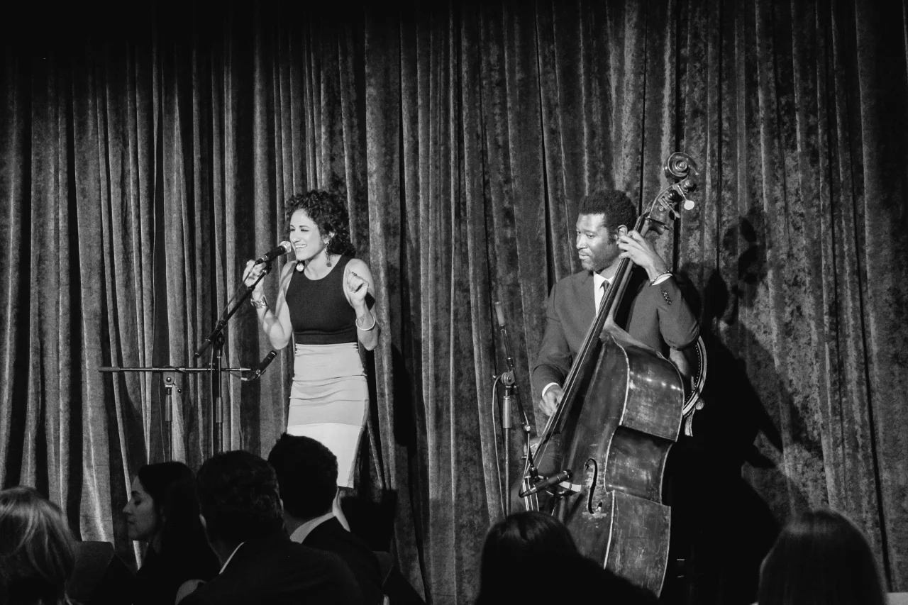 Naima Shalhoub and Marcus Shelby delivered a beautiful performance of freedom songs that fit the night perfectly. Naima's music is centered around social justice.