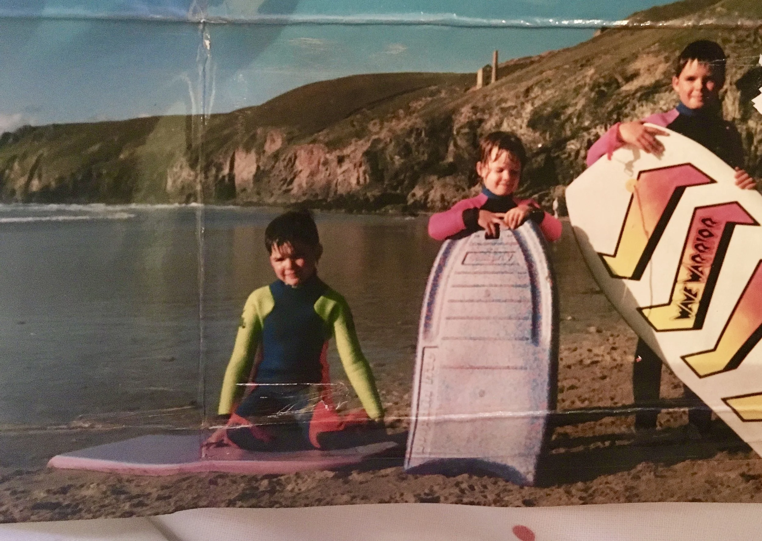 The gang! My brothers. Wet and sandy!