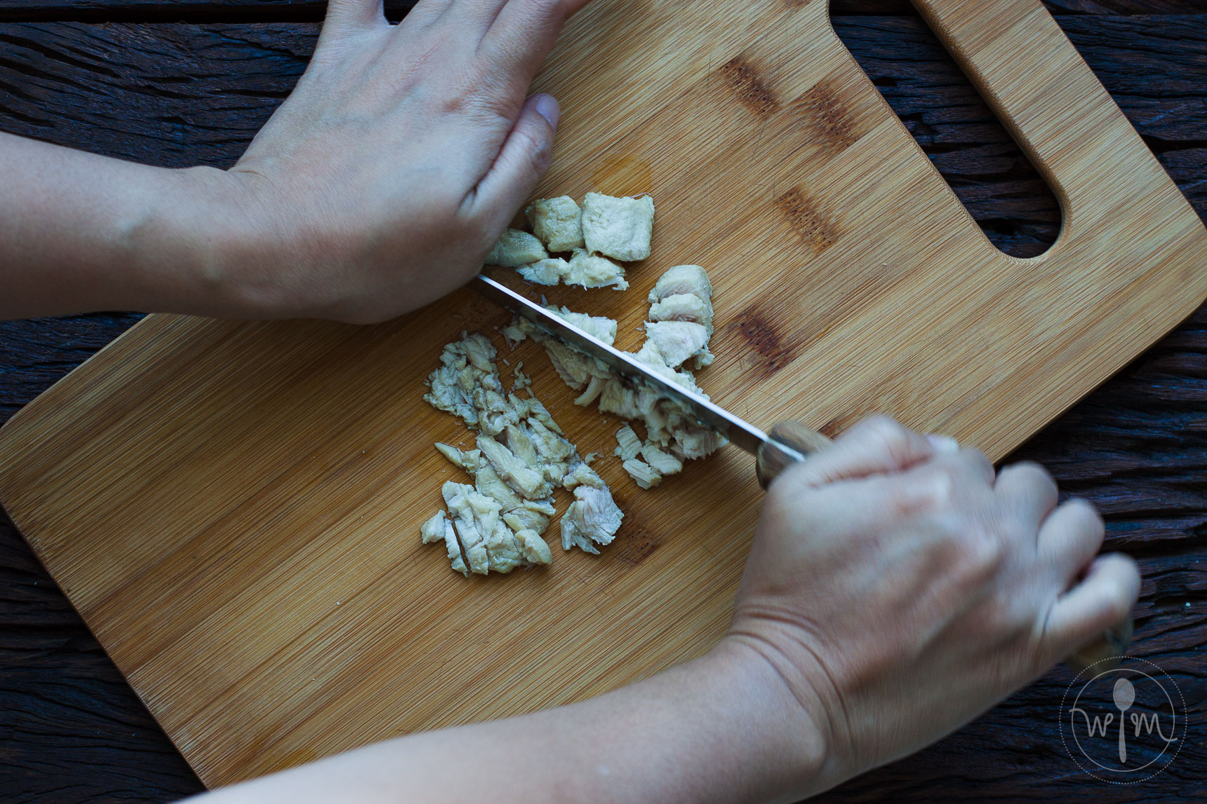 Chop coarsely