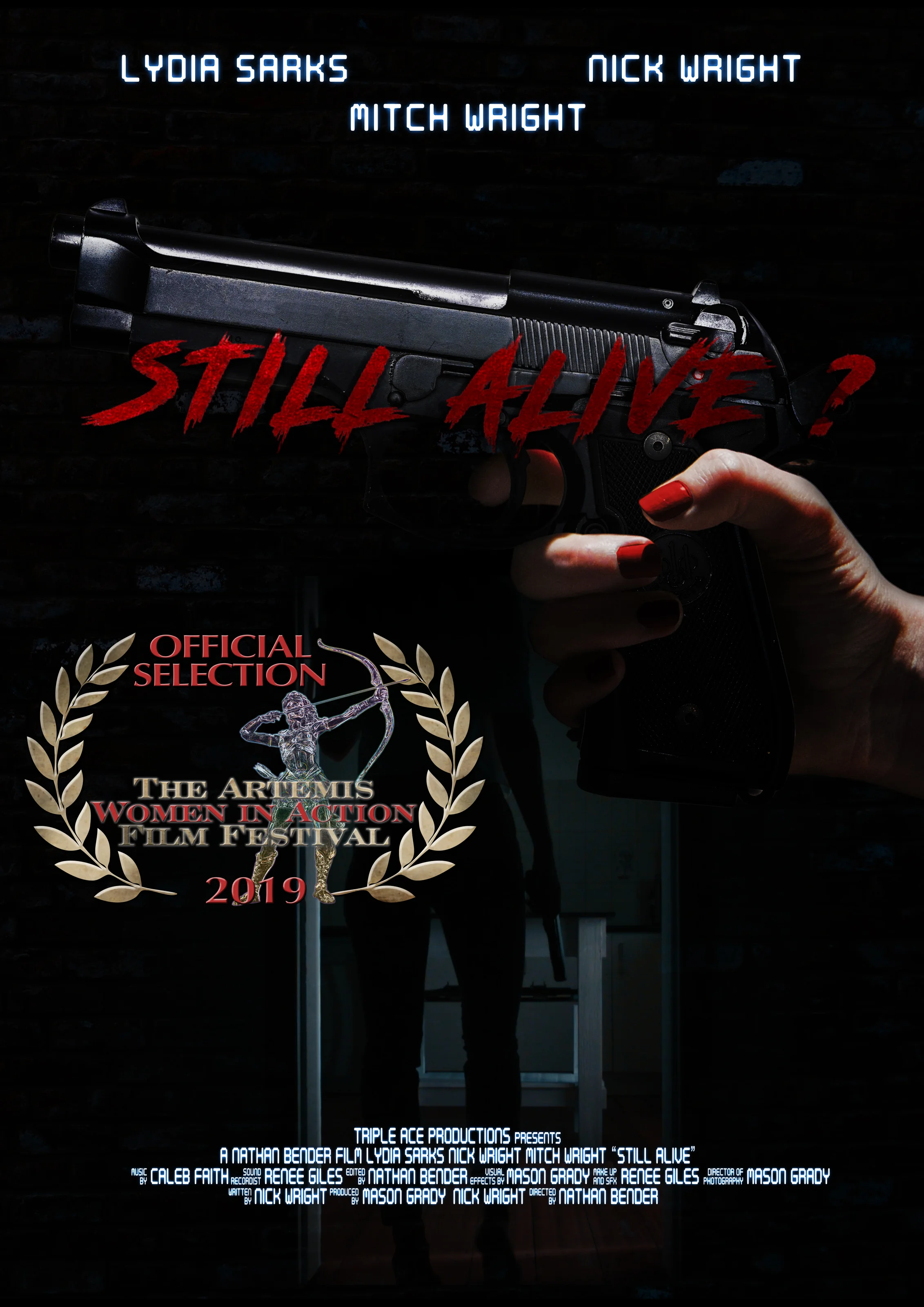 FILM | Action short film, Still Alive? starring Lydia is chosen as an offical selection of the Artemis Women in Action Film Festival. The Artemis Women in Action Film Festival | February 2019