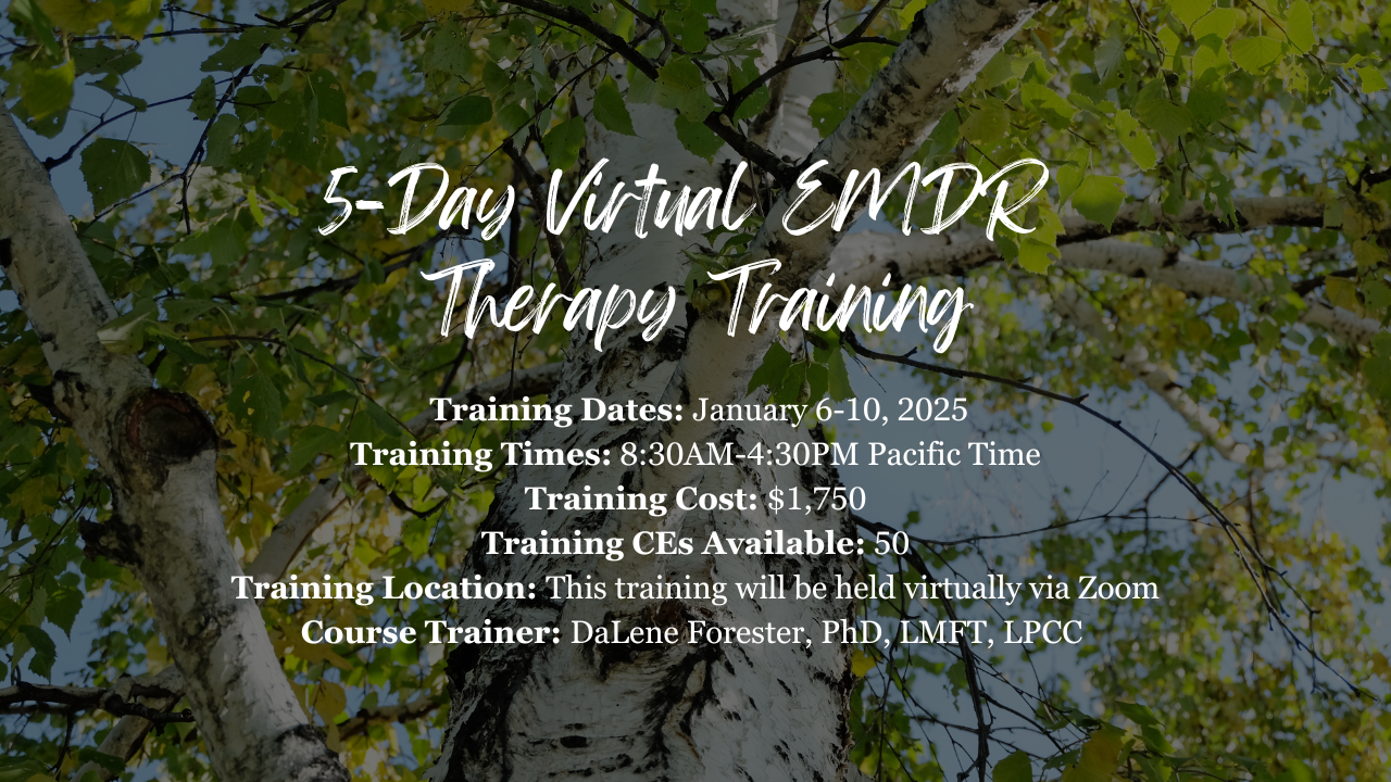 Jan 2025 5 day emdr therapy training advanced education institute