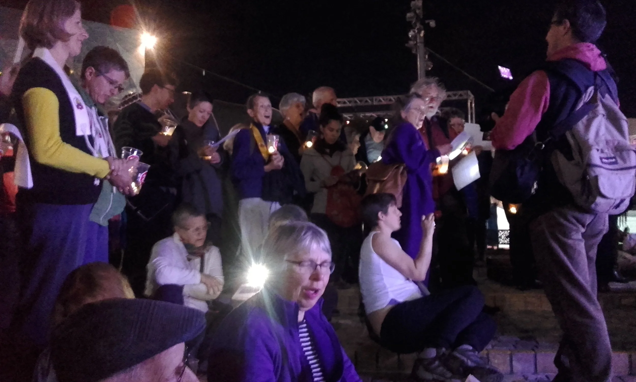 Singing at the vigil
