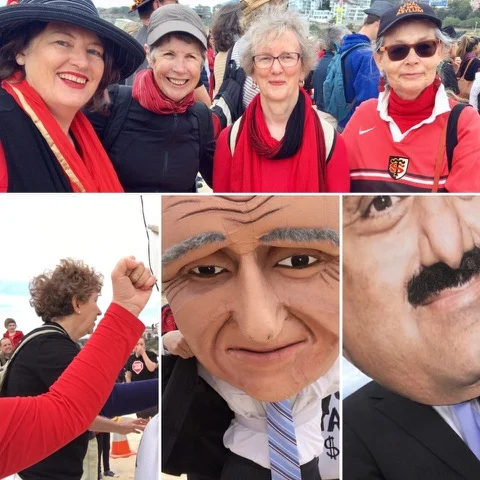 #StopAdani action at Bondi Beach, NSW