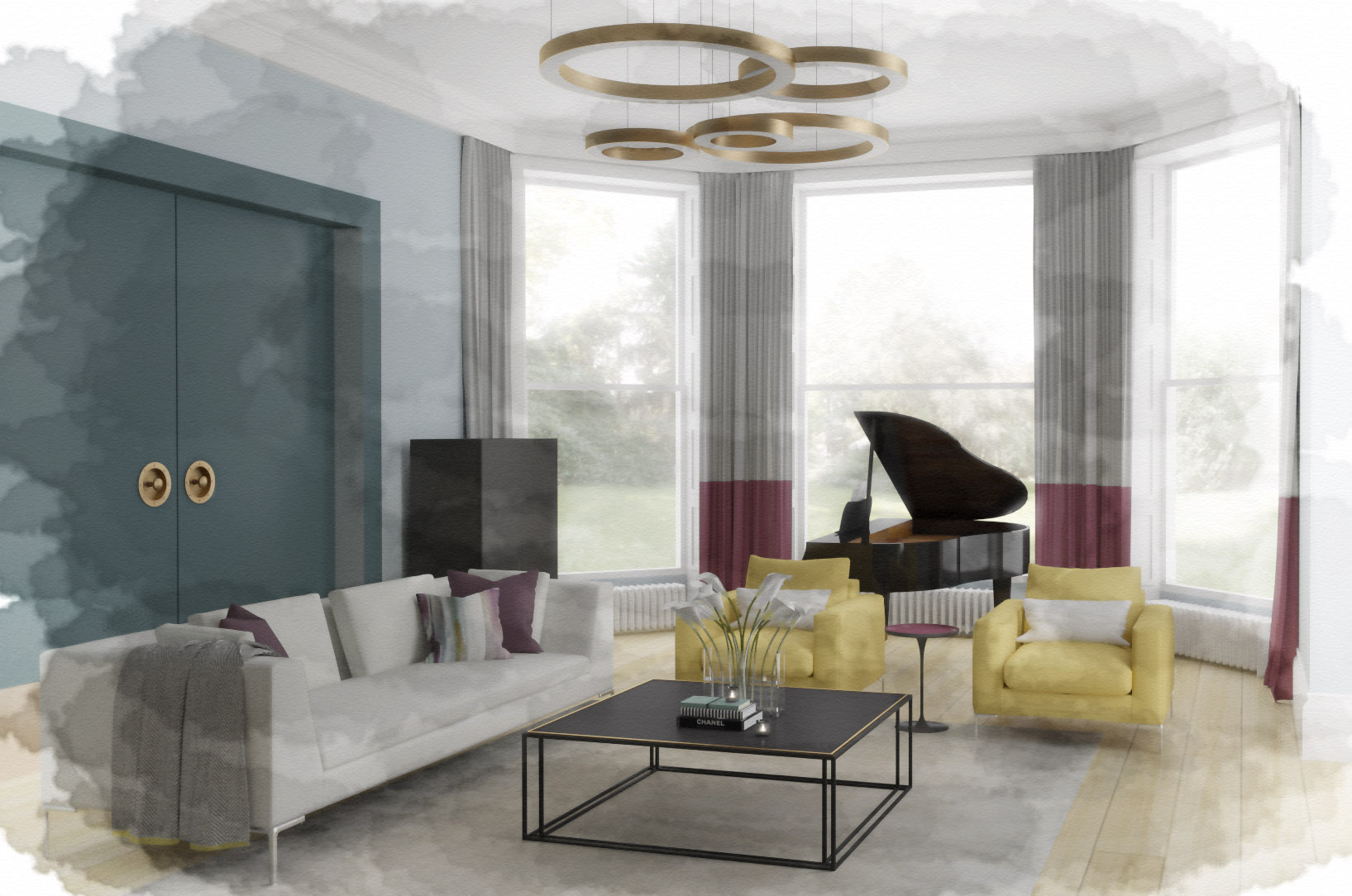 Bold colours can still be soothing if well thought through.