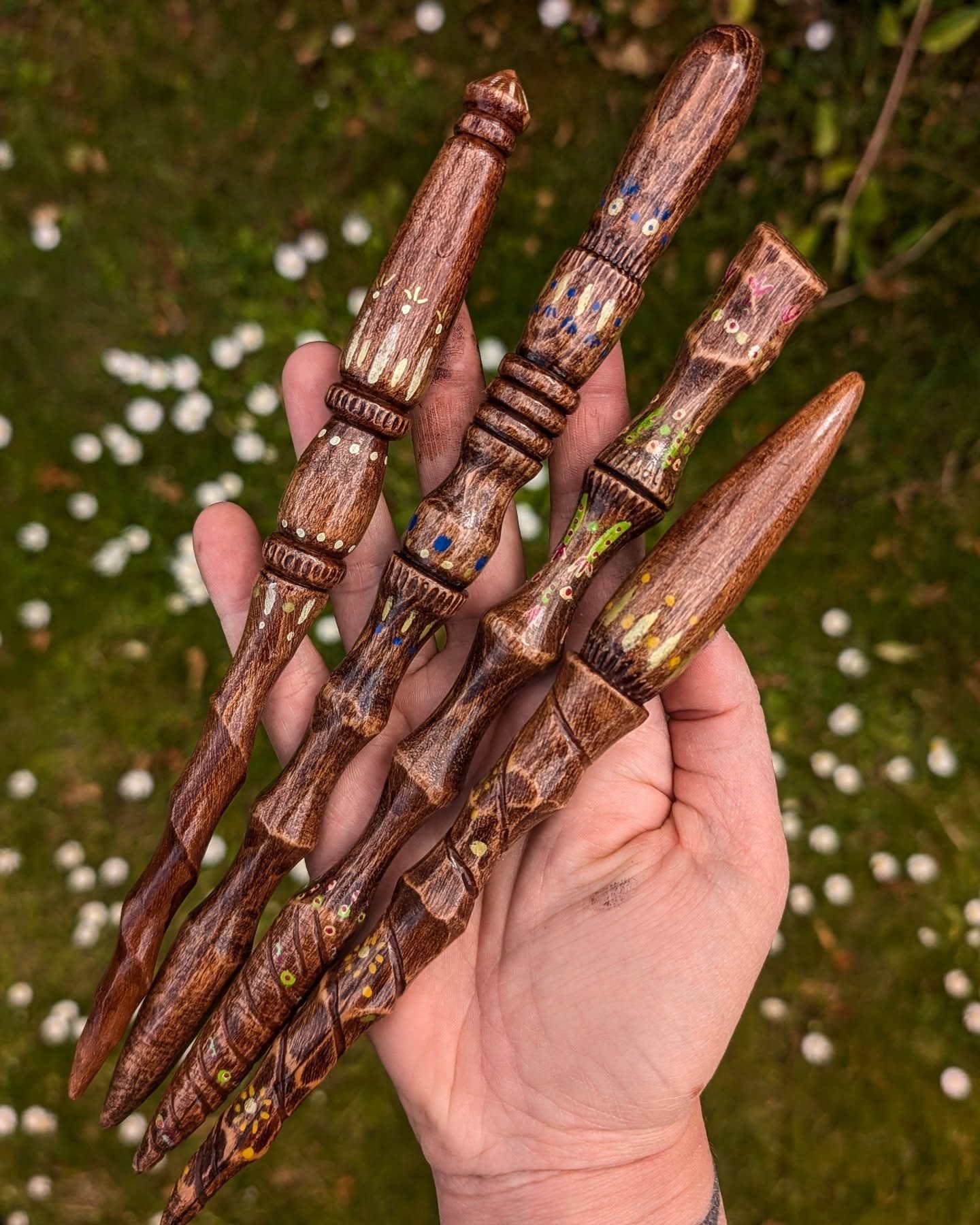 'Little Adventurers' ready for the magical young Wizards and Witches visiting the @grand_parc_d_andilly_ 

#magicwand #wand #wizard #woodsmith #cabinetmaker #handturned #woodcarving #woodcarver #carvingwood #sculpture #woodturning #camillebloch #pier